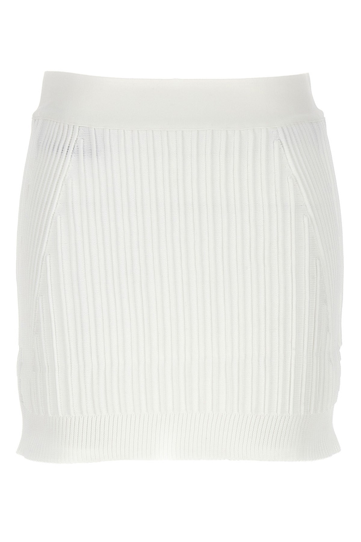 Herve Leger Hervé Léger 'ottoman Low Rise Mini' Skirt In White