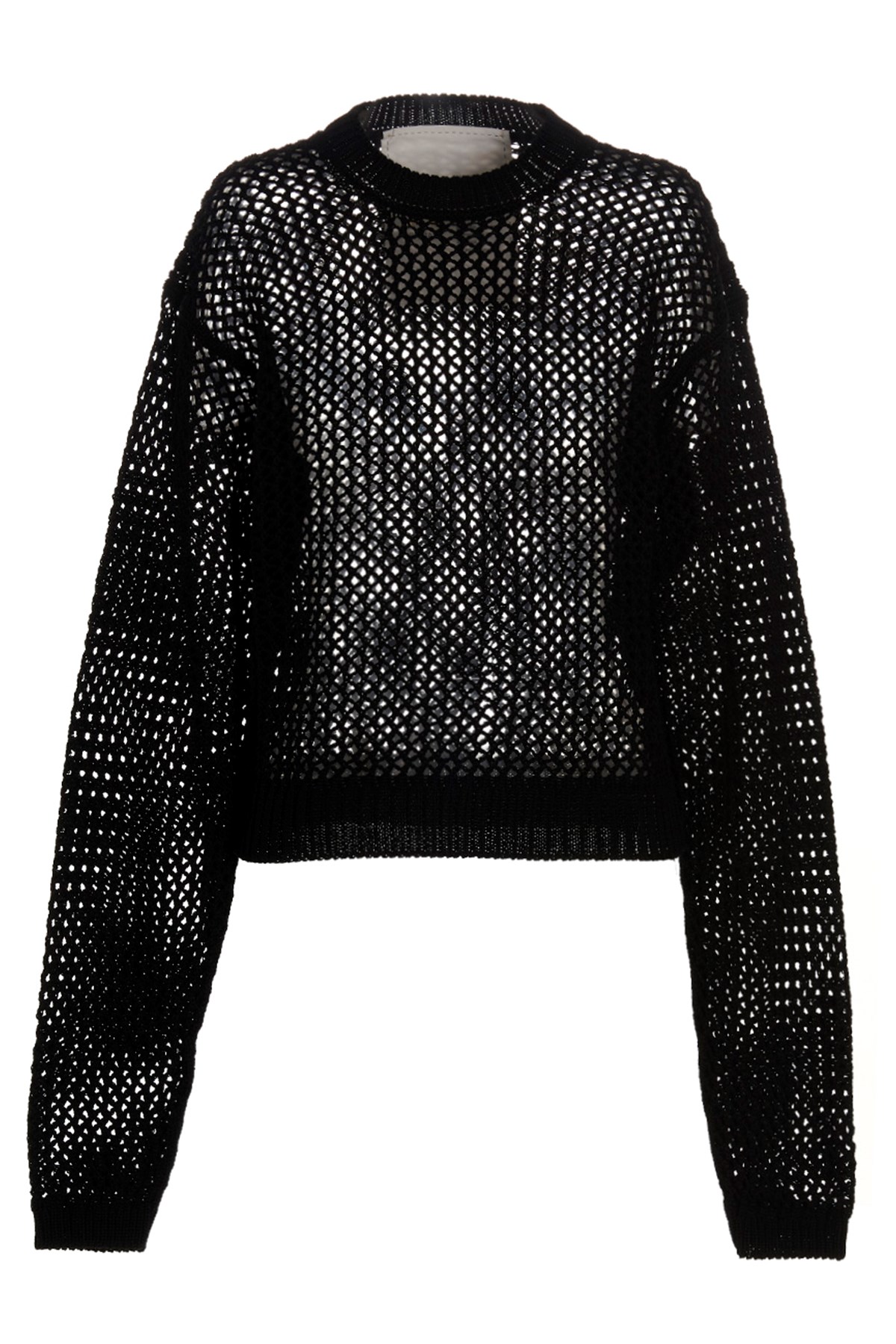 Ramael Cotton Open-knit Jumper In Black