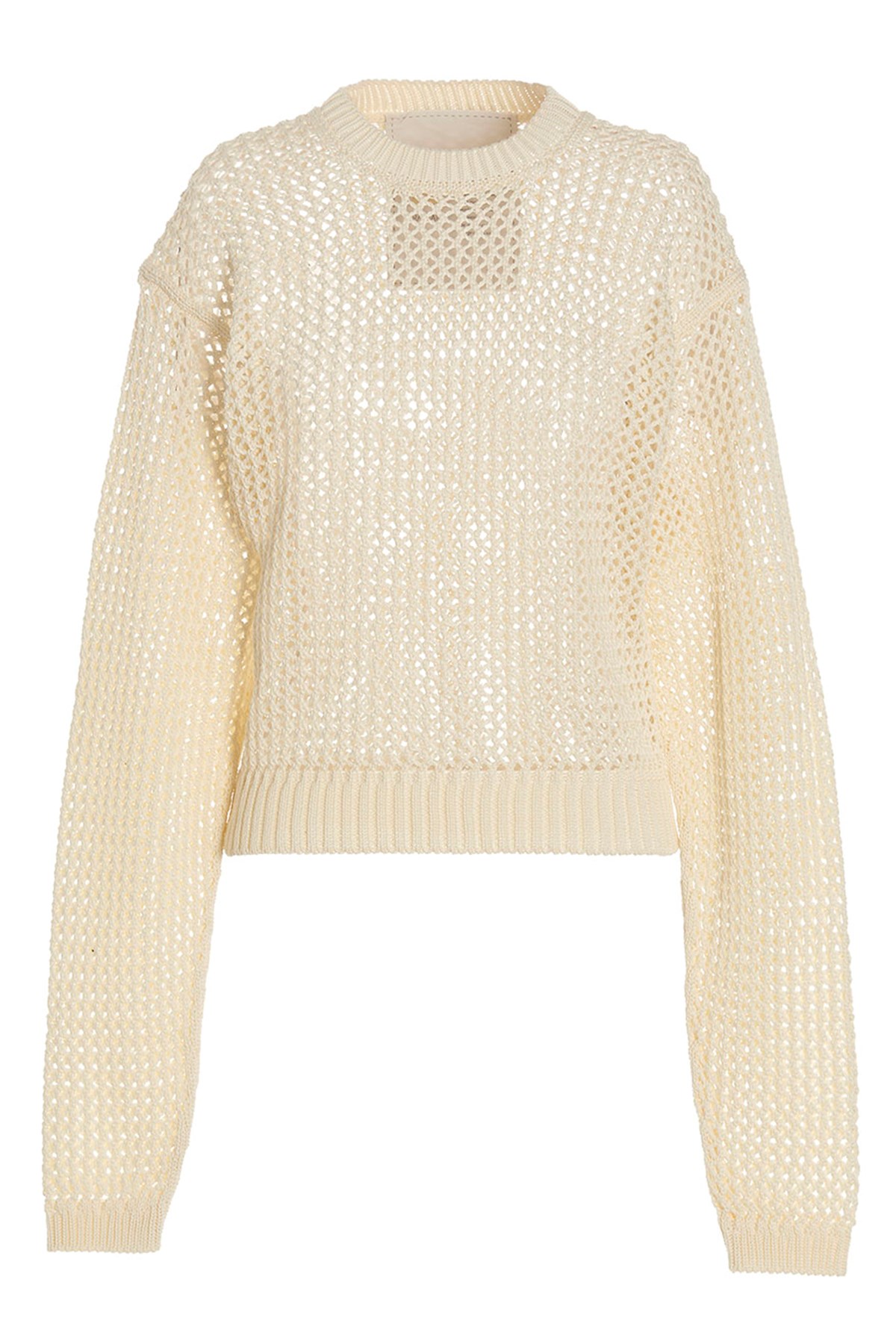 Ramael White Bio Cable Sweater In Neutral