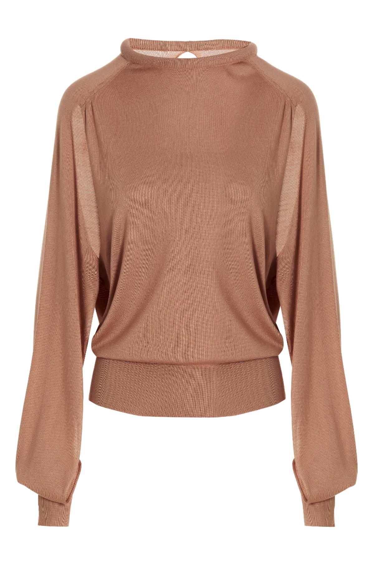 Ramael Cut Out Insert Top Sweater In Brown