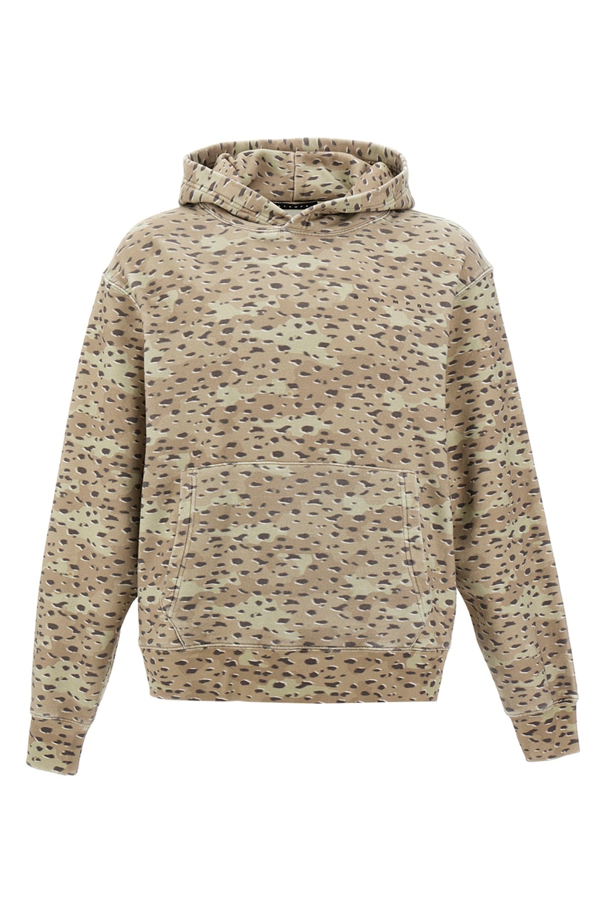 Stampd Beige Felpa Con Cappuccio Camo Leopard