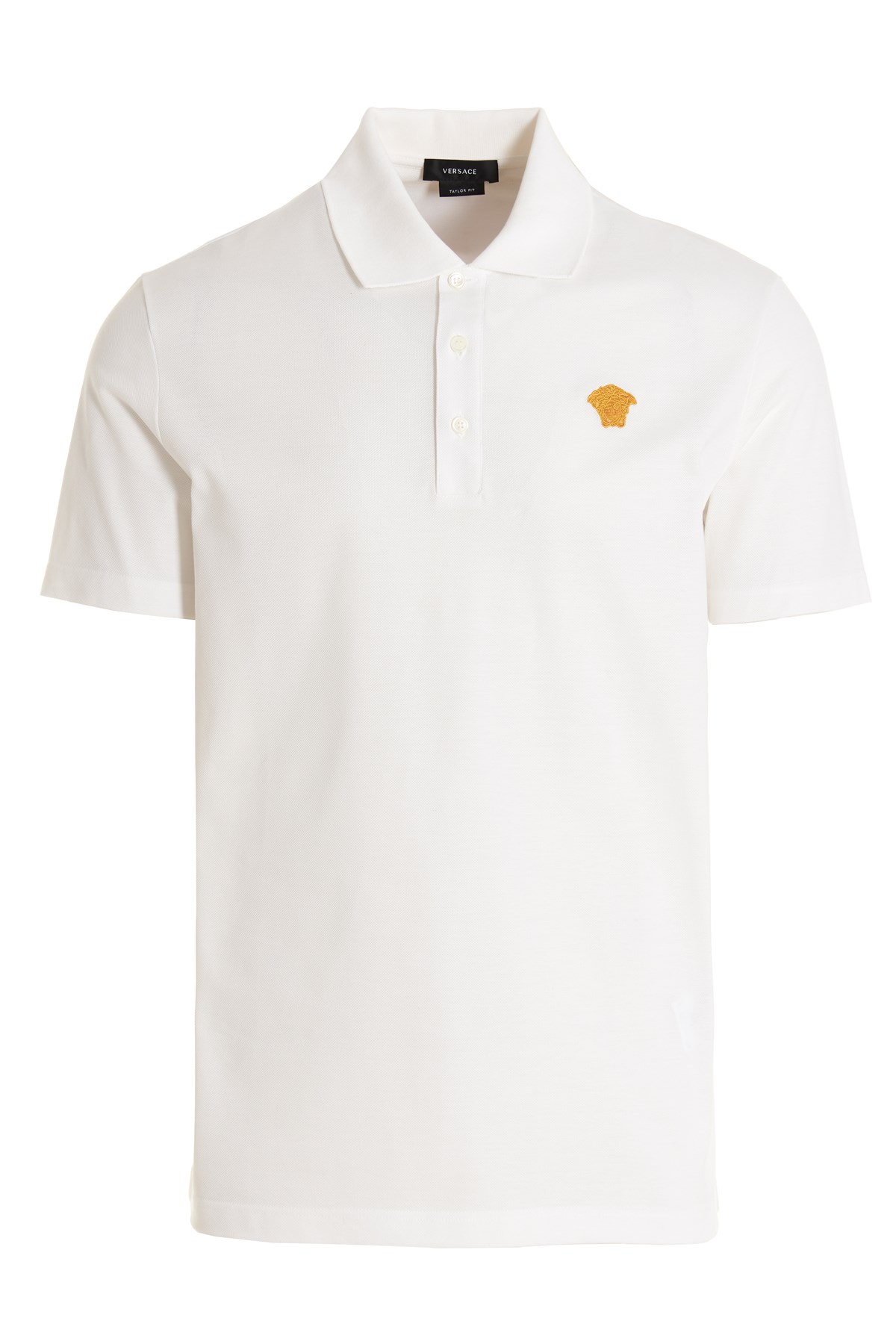 Versace Man Polo Shirt White Size S Cotton In White