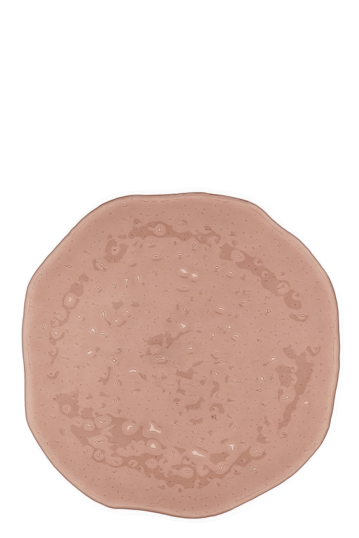Vetrofuso Organic Shaped Dinner Plate ⌀ 31 Cm In Pink