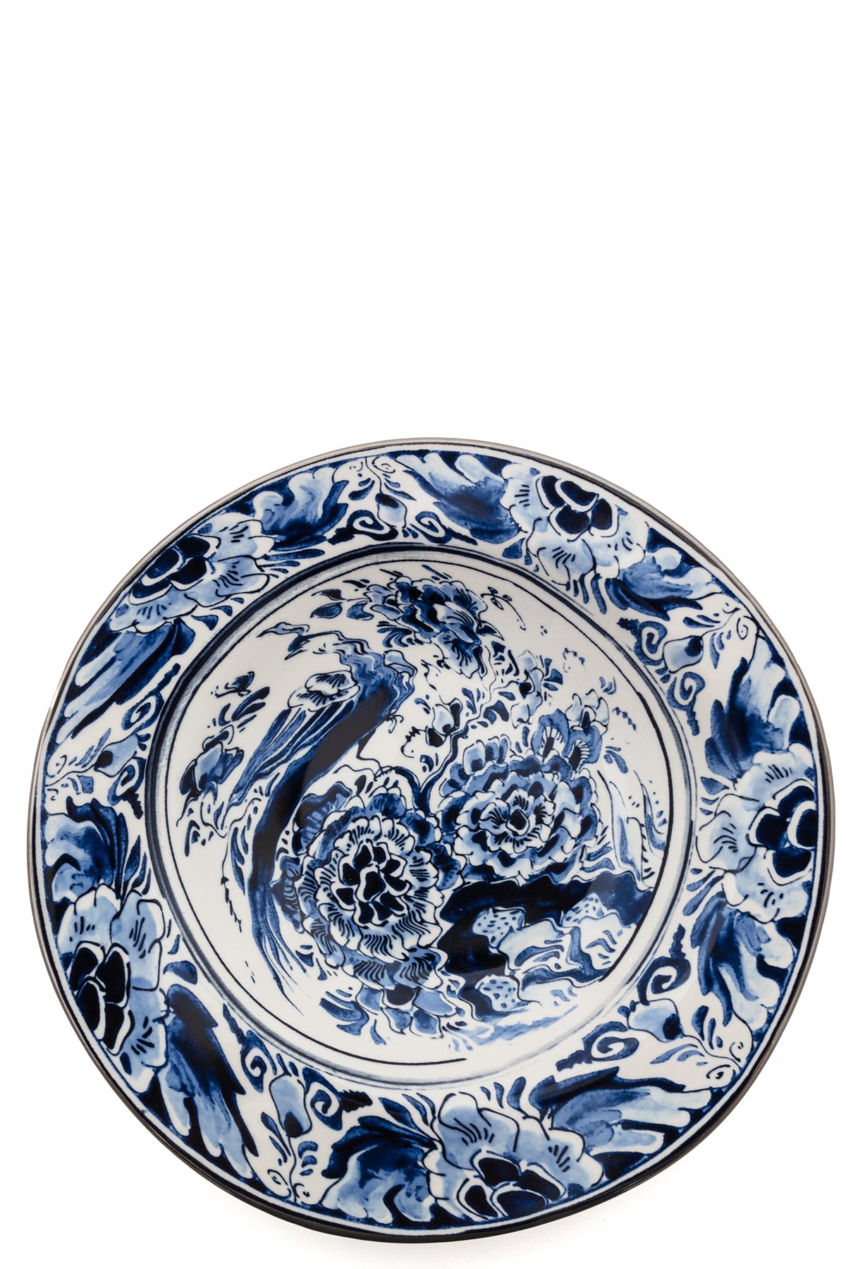 Seletti 'flower Bird' Soup Plate Classics On Acid Seyces X Diesel Livi In Multi