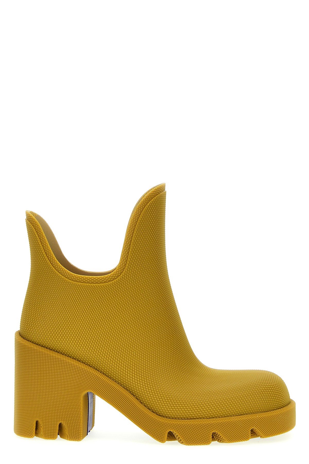 Burberry Woman Ankle Boots Mustard Size 8 Rubber