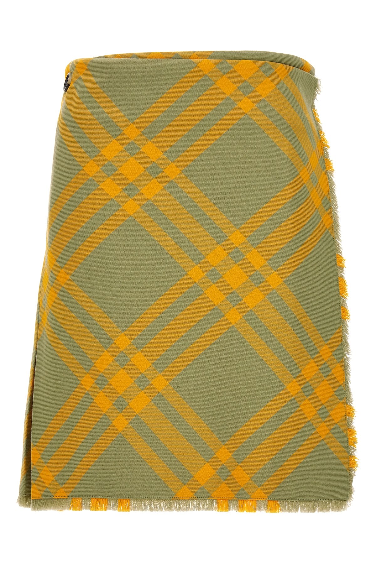Burberry Multicolor Check-pattern Frayed Kilt