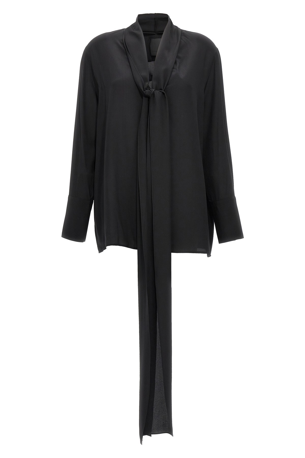 Givenchy Blouse In Silk With Long Removable Lavalliere In Black