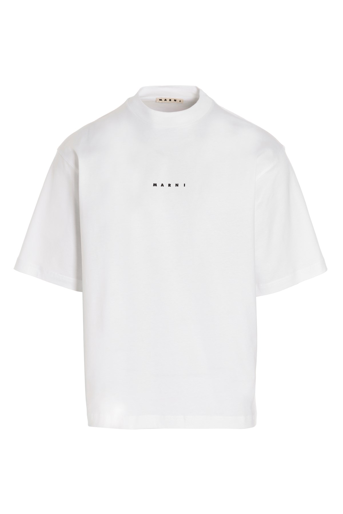 Marni White Cotton T-shirt With Logo Print
