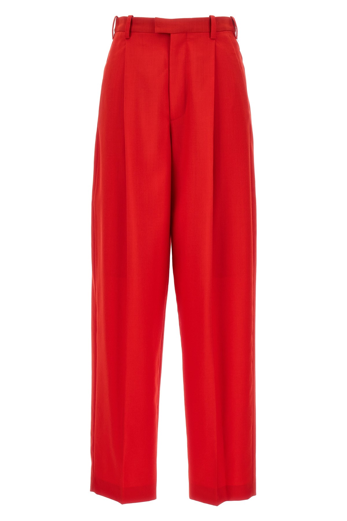 Marni Pleated Wool Trousers With Belt Loops