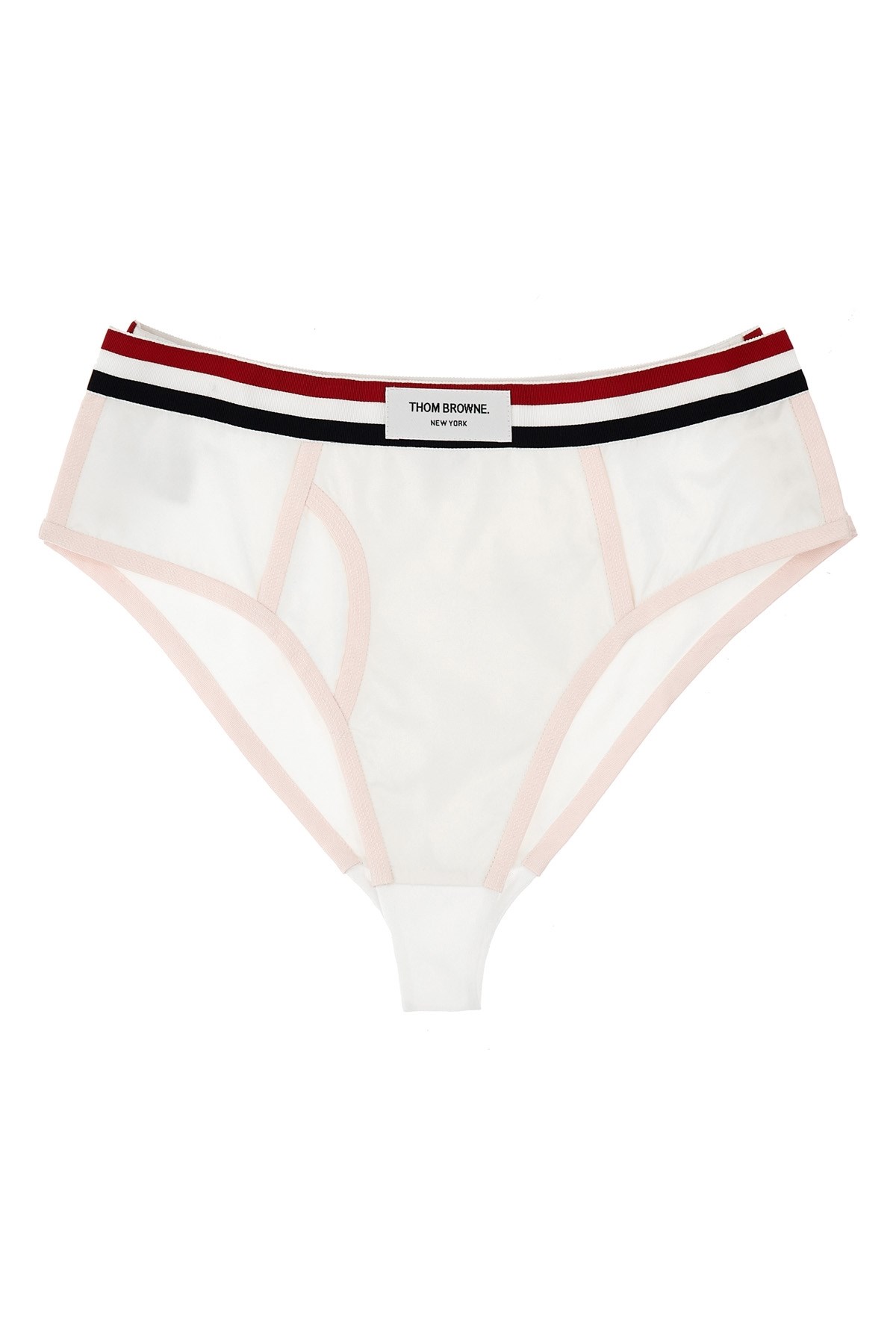 Thom Browne Color-block Briefs With Elastic Waistband And Sheer Panels