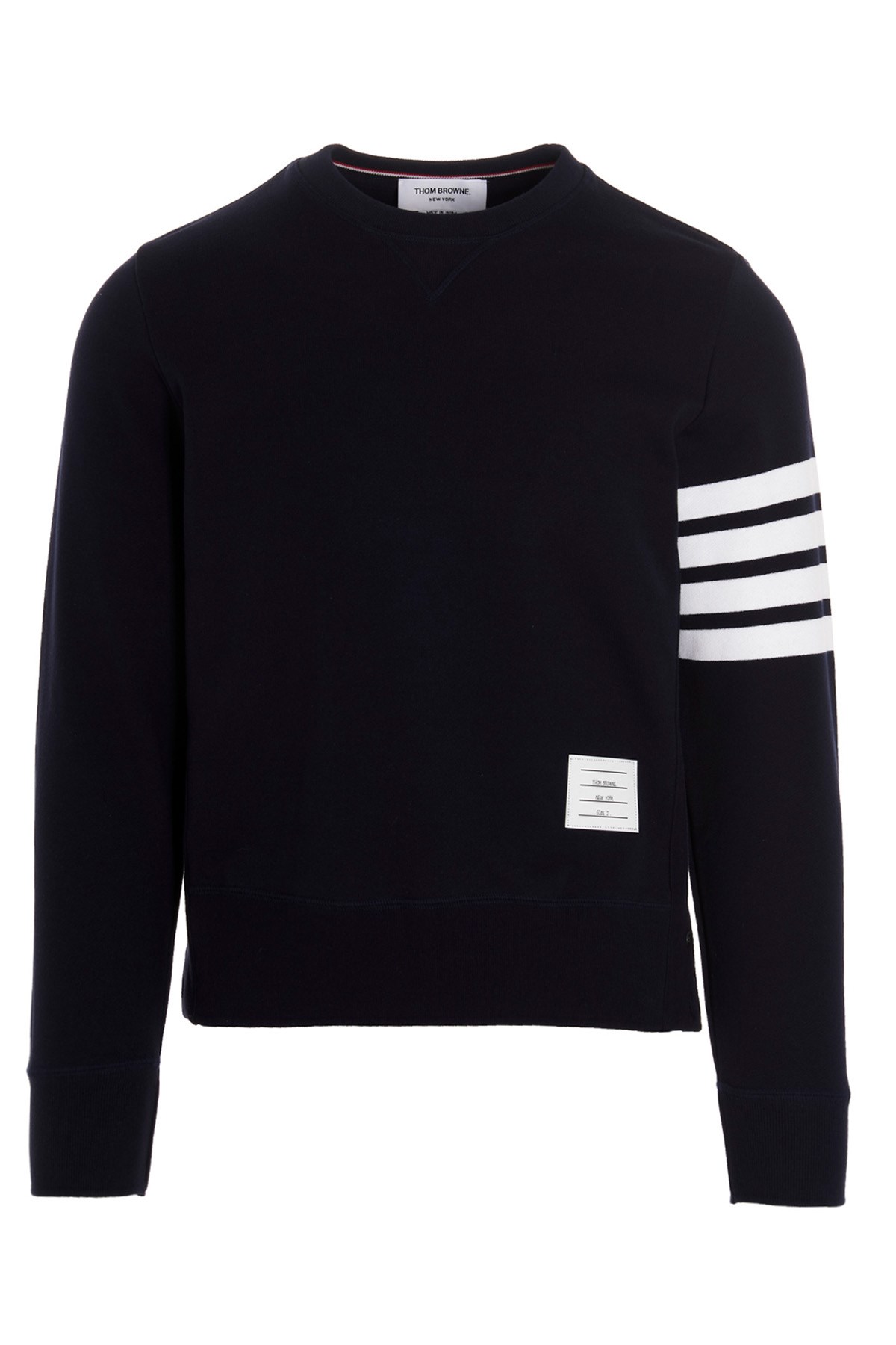 Thom Browne Engineered 4-bar Cotton Sweatshirt In Blue