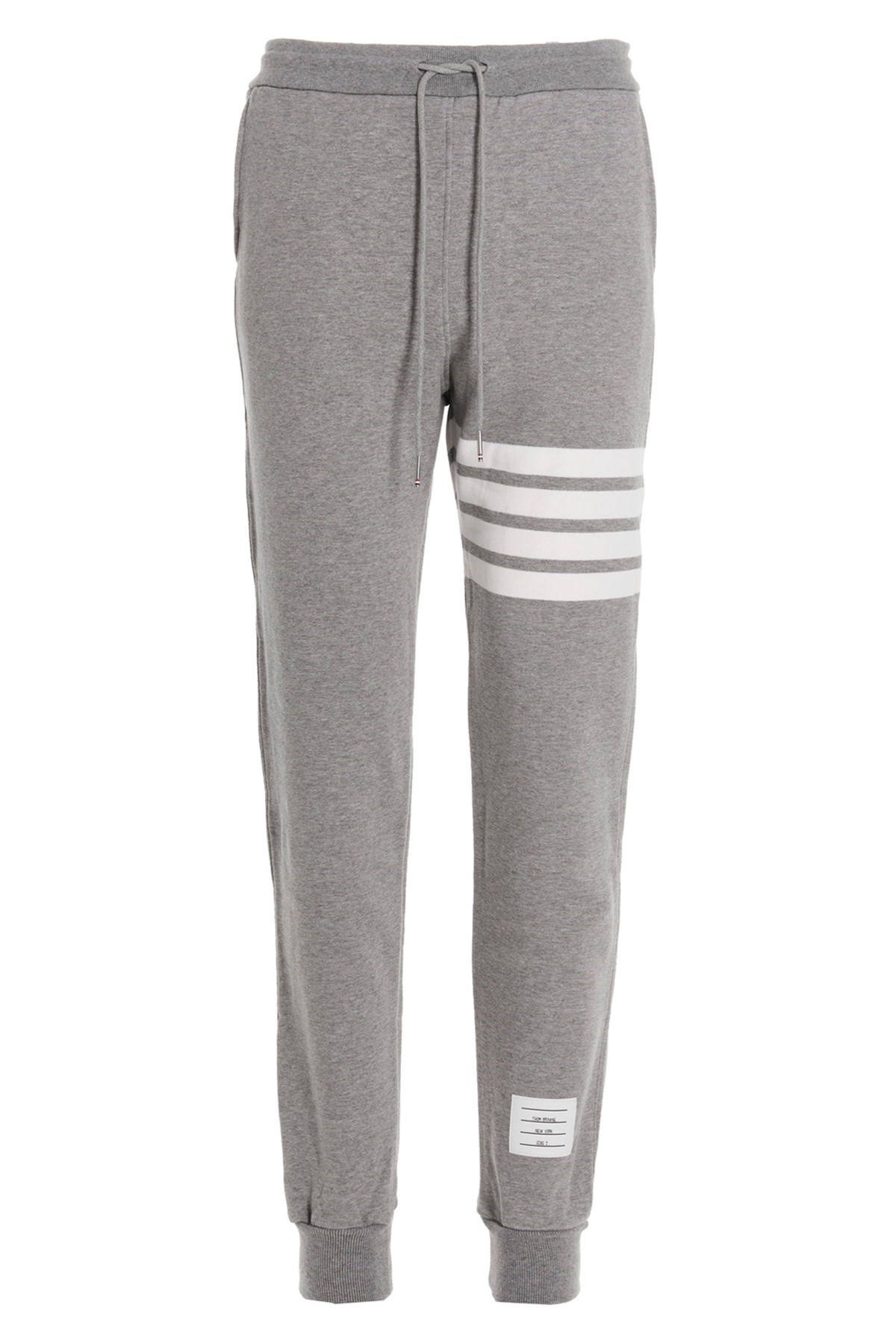 Thom Browne Light Grey Cotton Pants In Gray