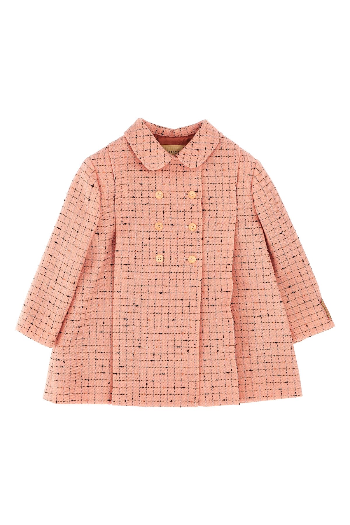 Shop Gucci Damier Wool Coat