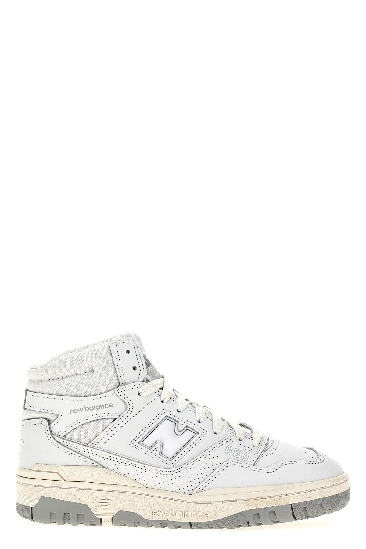 New Balance High-top Sneakers With Contrast Sole And Perforated Detailing