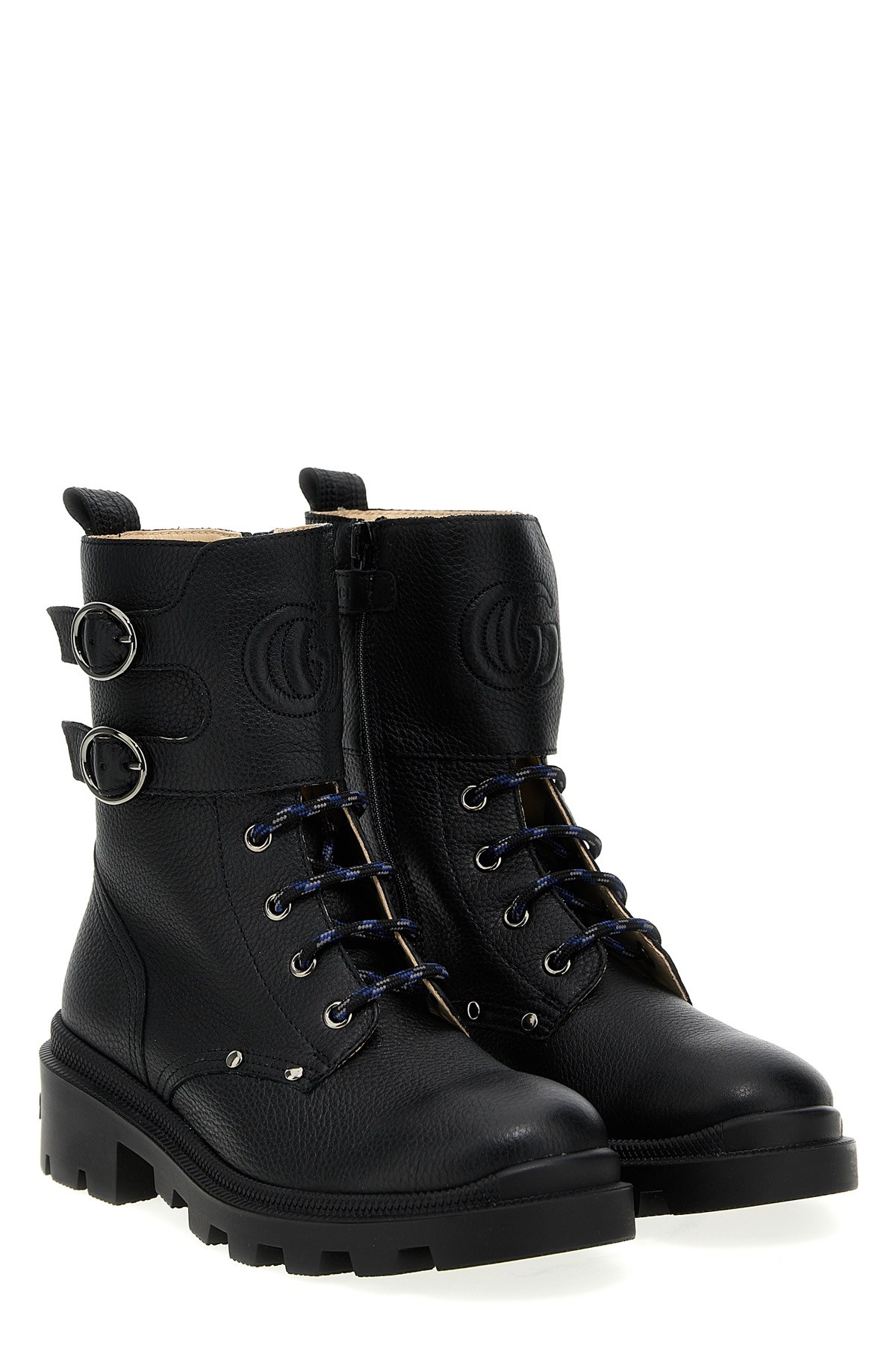 Gucci Buckle Combat Boots