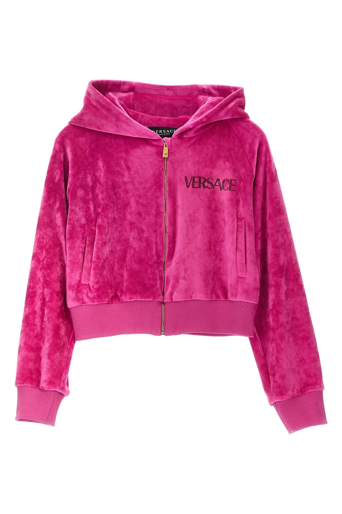 Versace Kids 'medusa' Hoodie In Pink