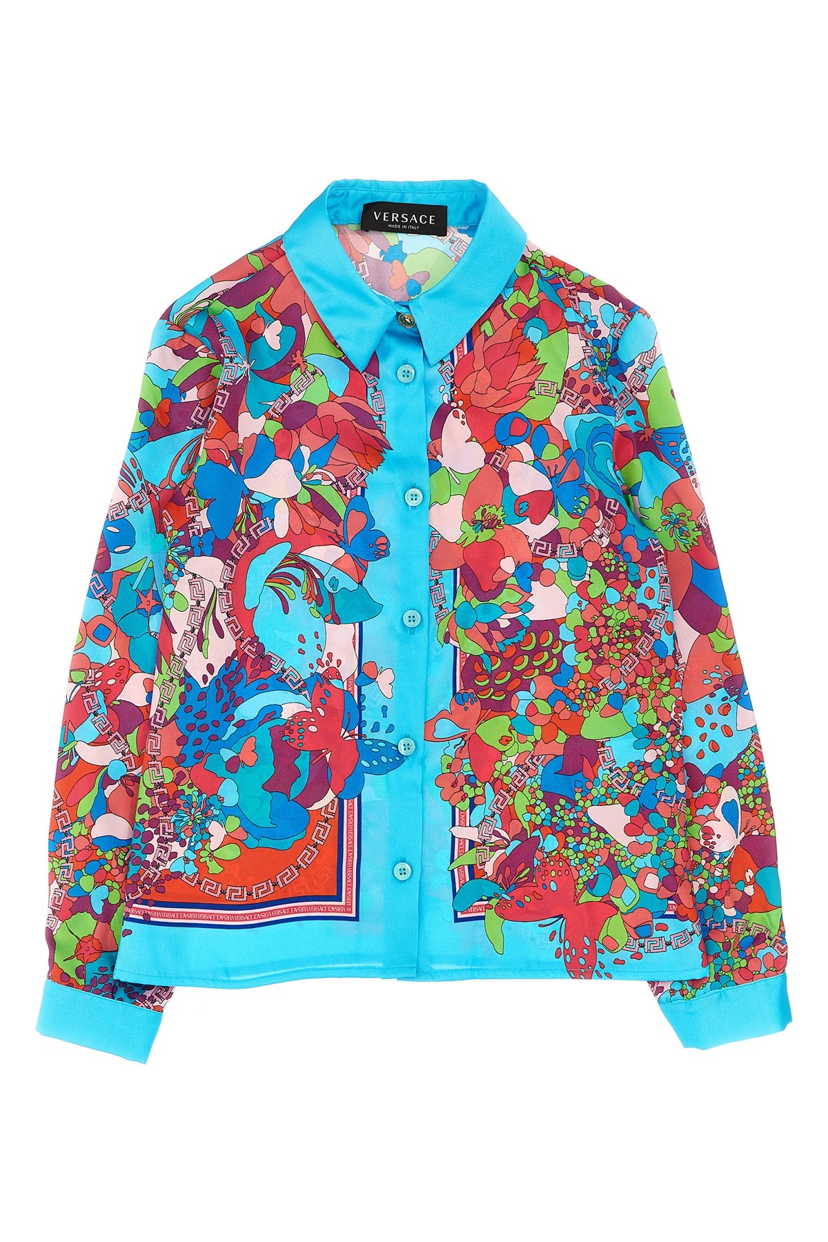 Versace Kids Floral Shirt In Multi