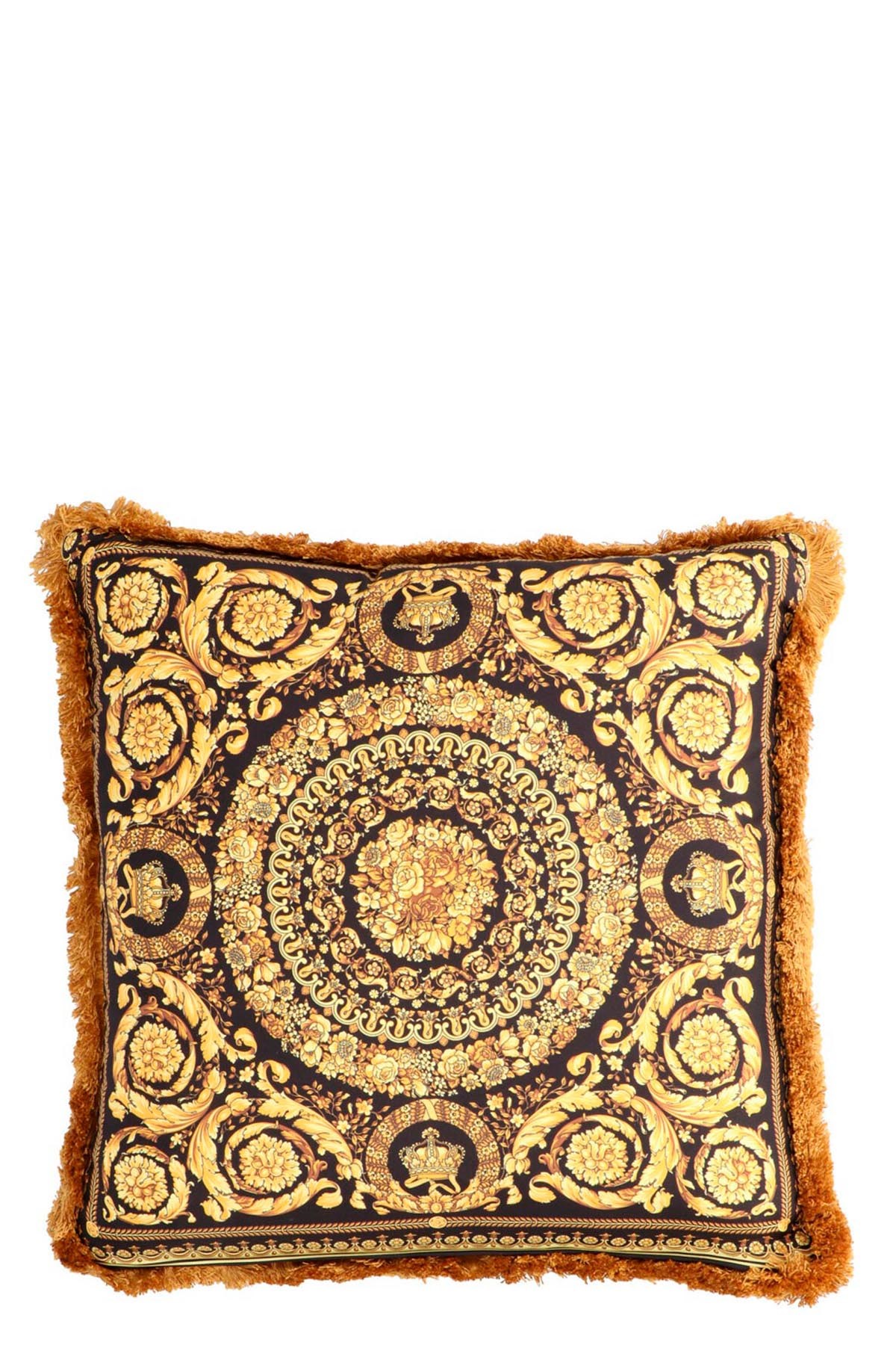 Versace Home Cushion With Fringes In Multi