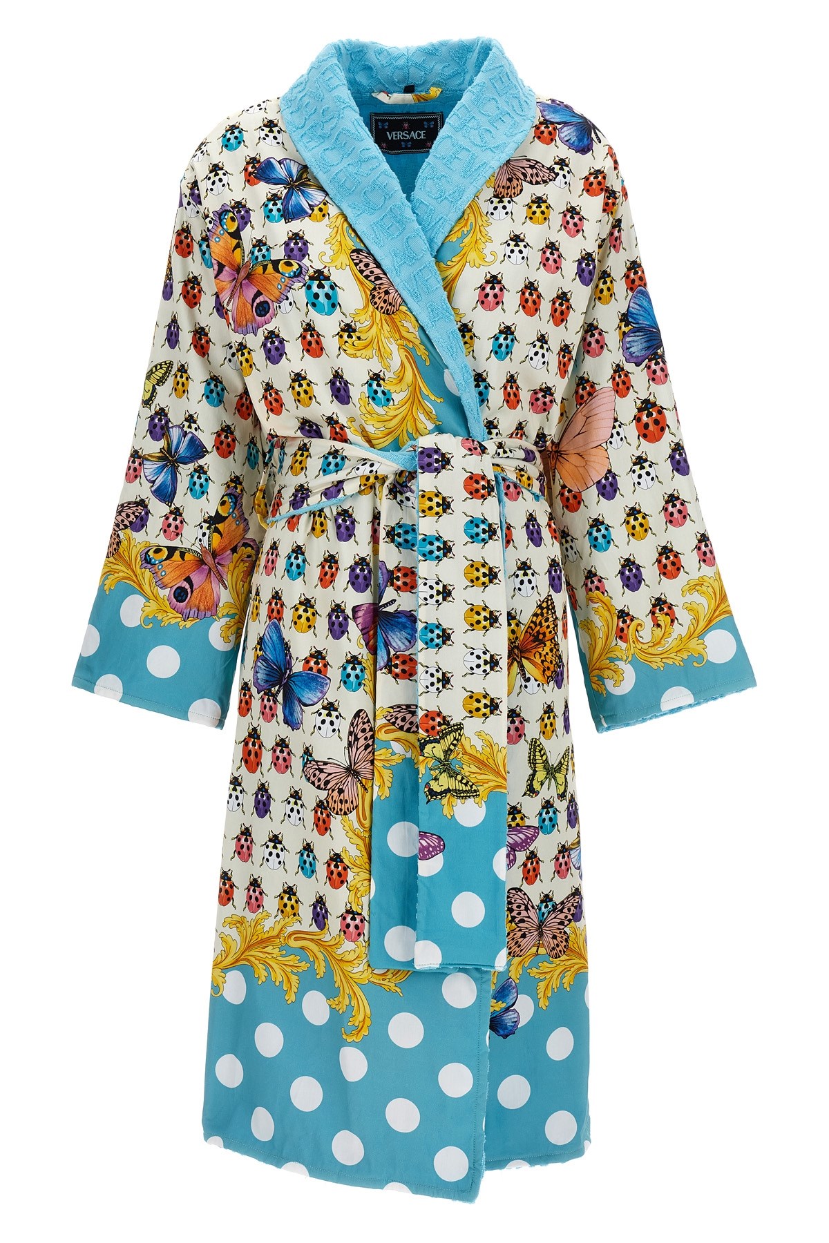 インナー・ルームウェアその他 VERSACE 'Heritage Butterflies & Ladybugs Polka' bathrobe Versace home 'heritage butterflies & ladybugs polka