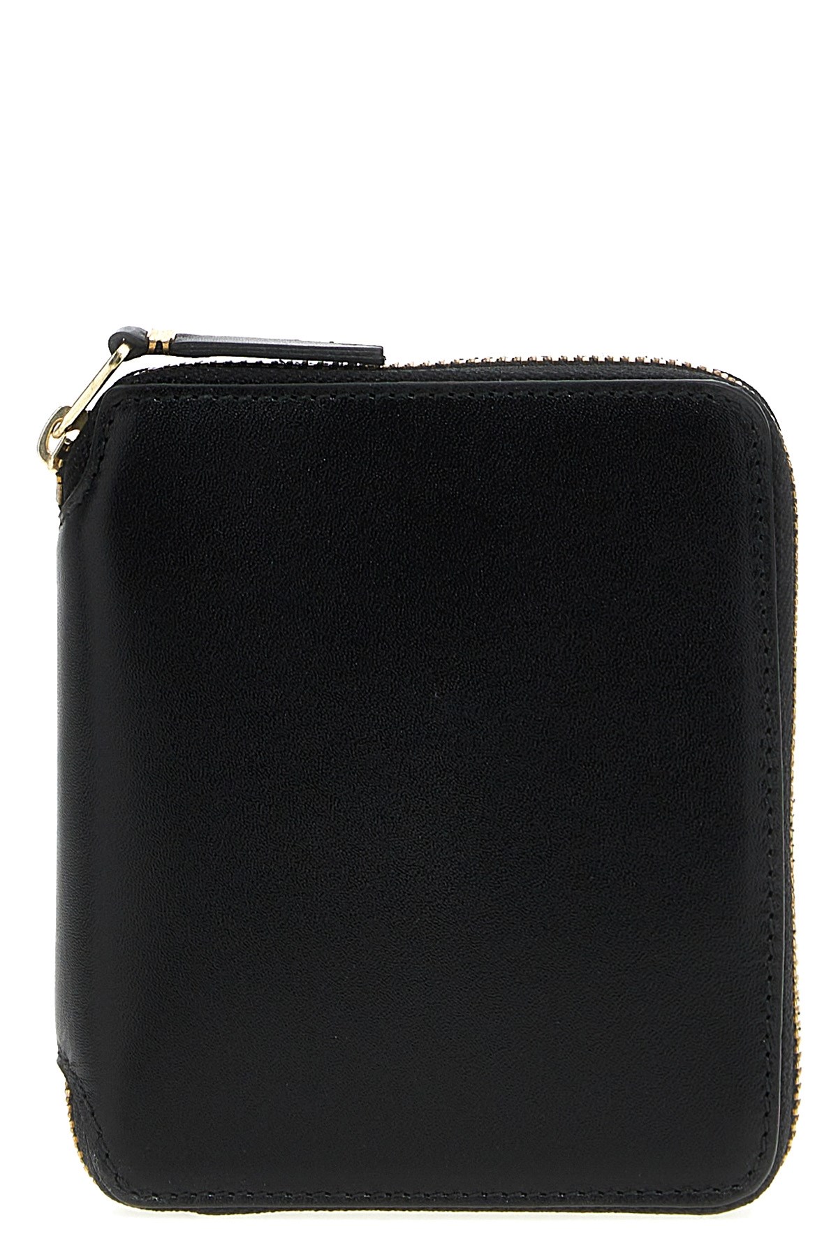 Comme Des Garçons Zip-around Polka-dot Wallet In Black