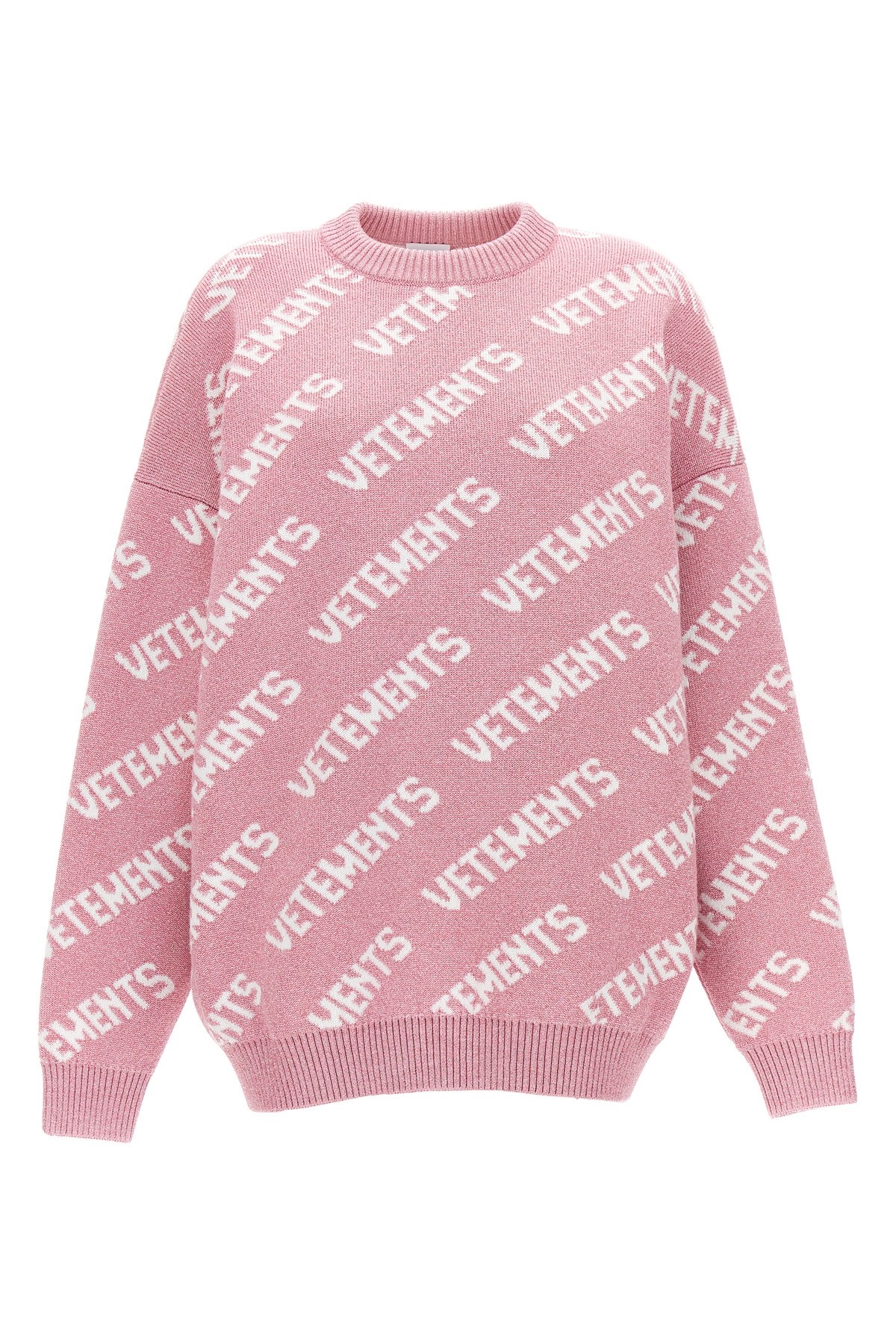 Shop Vetements Lurex Monogram Sweater