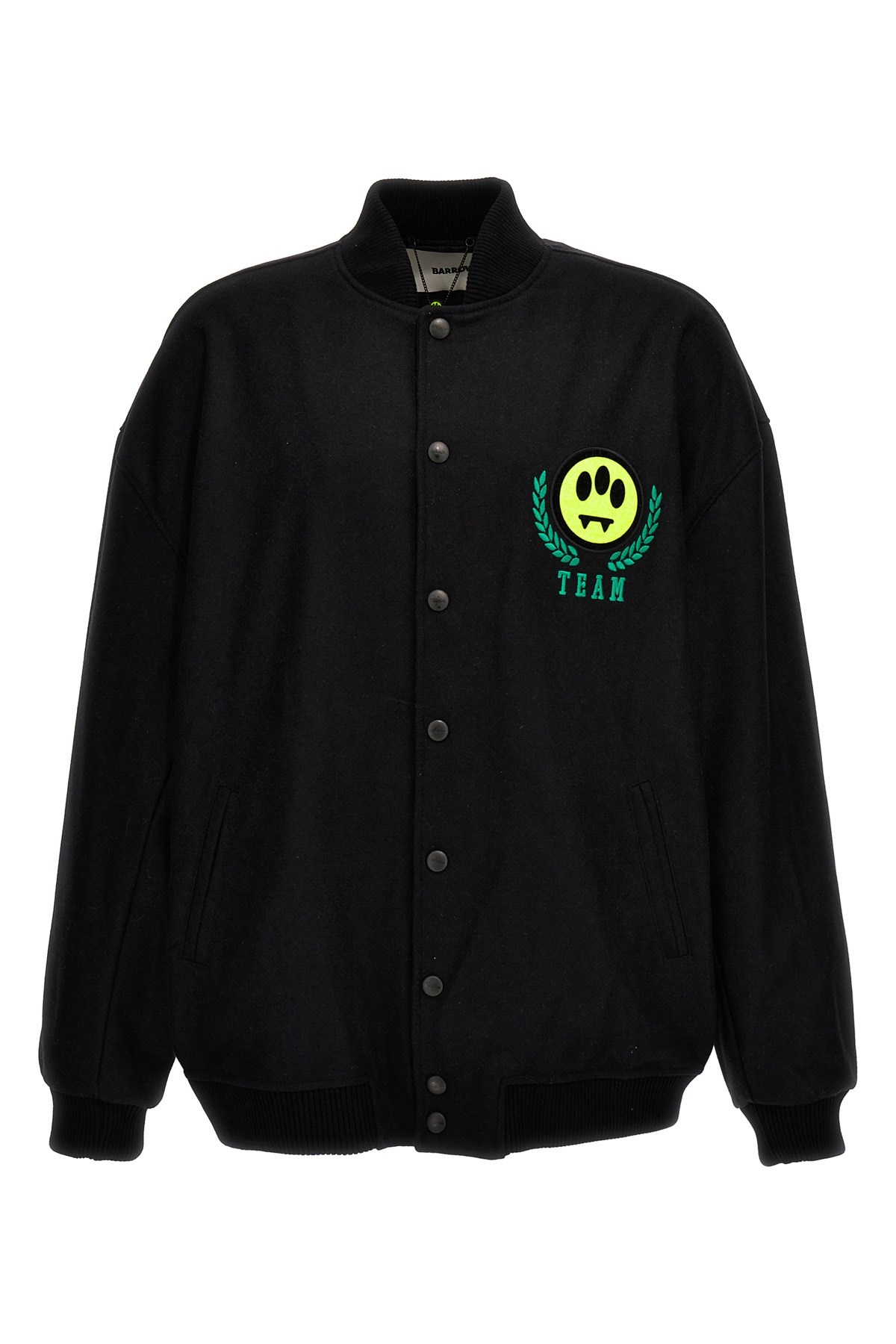 Barrow Embroidered Logo Bomber Jacket In Black