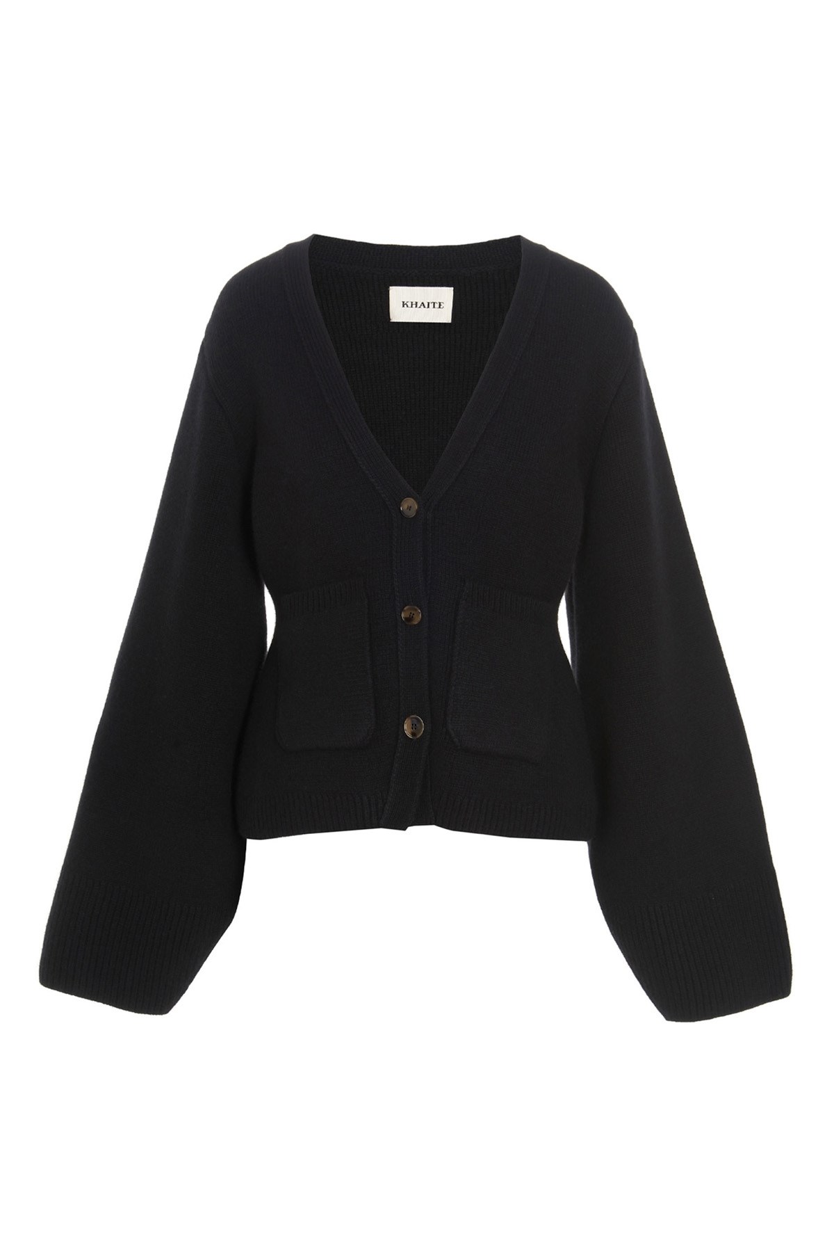 Khaite Scarlet Knitted Cardigan In Blue