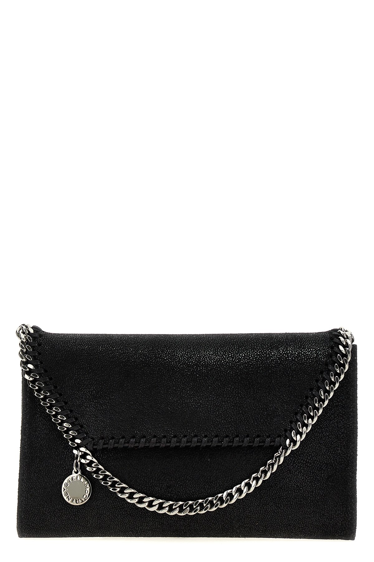 Stella Mccartney Wallet On Chain 'falabella' In Black