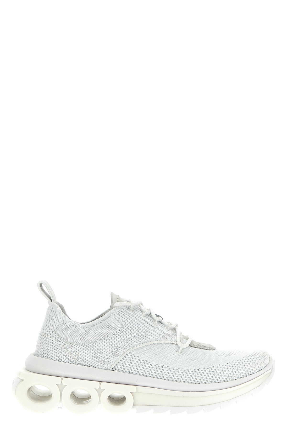 Ferragamo Nima Leather-trimmed Mesh Sneakers