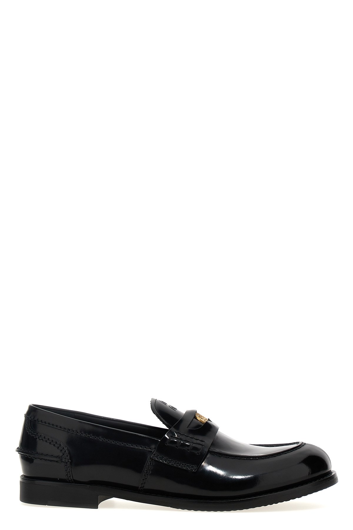 Miu Miu Black Leather Loafers
