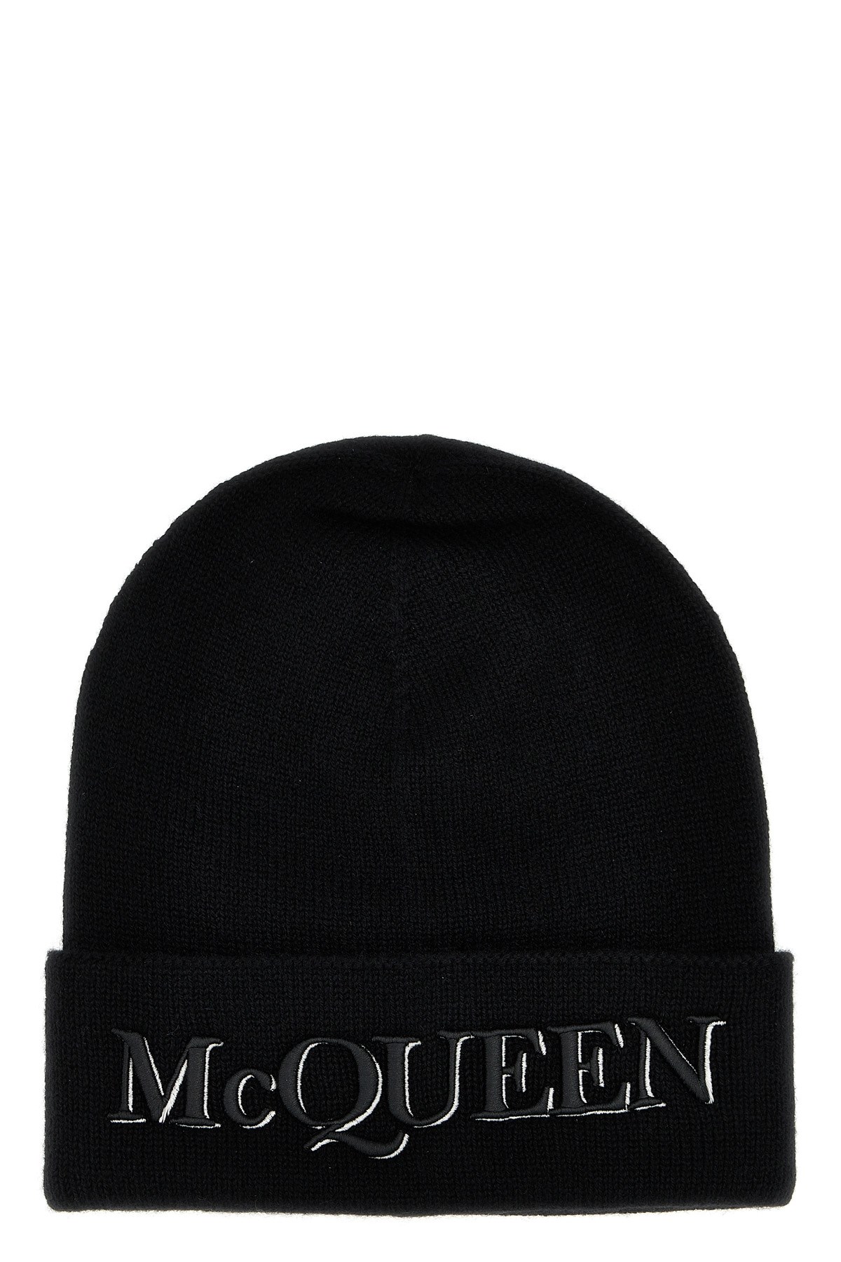 Alexander Mcqueen Mcqueen Logo Embroidered Beanie
