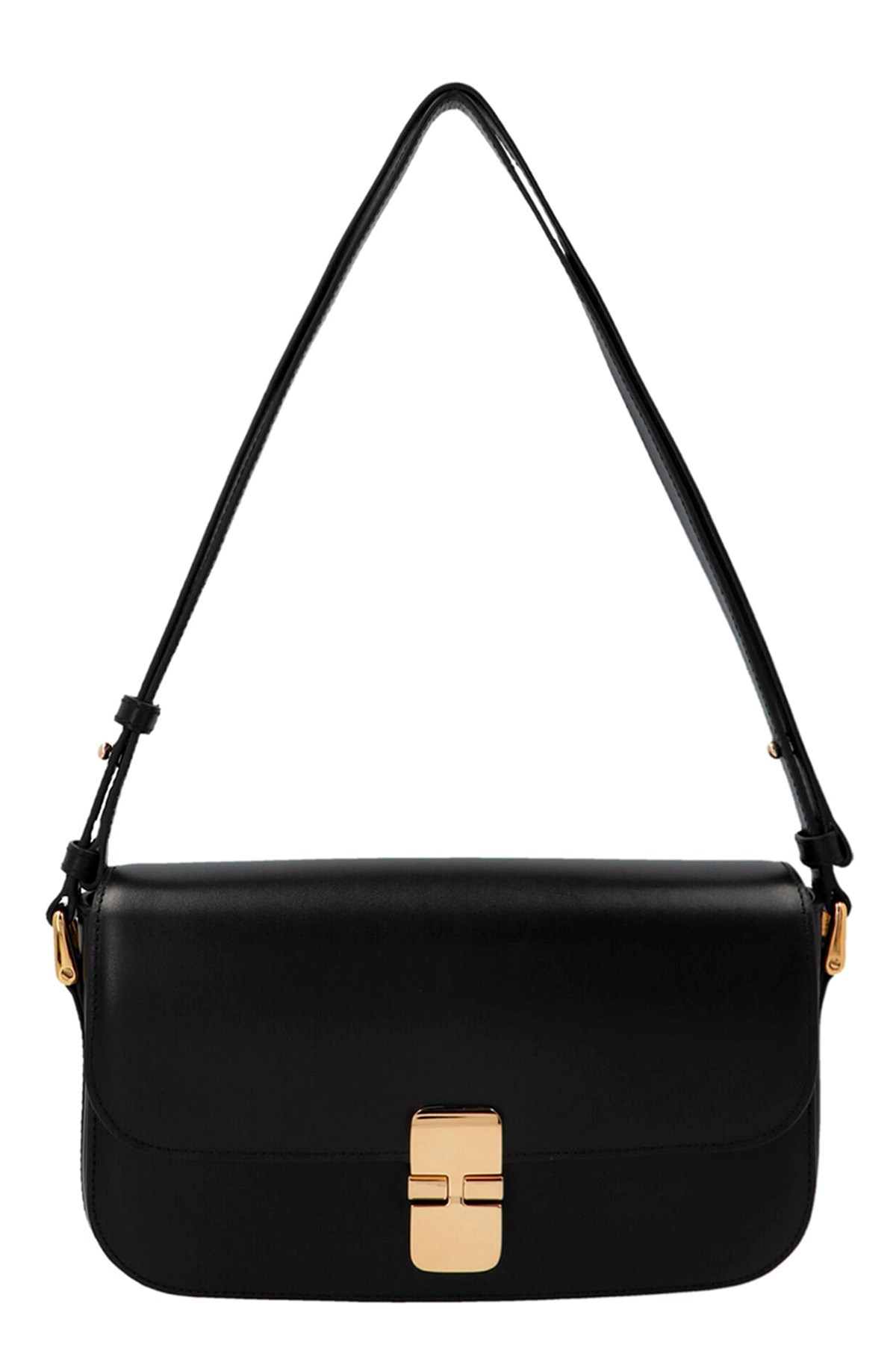 Apc A.p.c. Grace Leather Crossbody Bag In Black