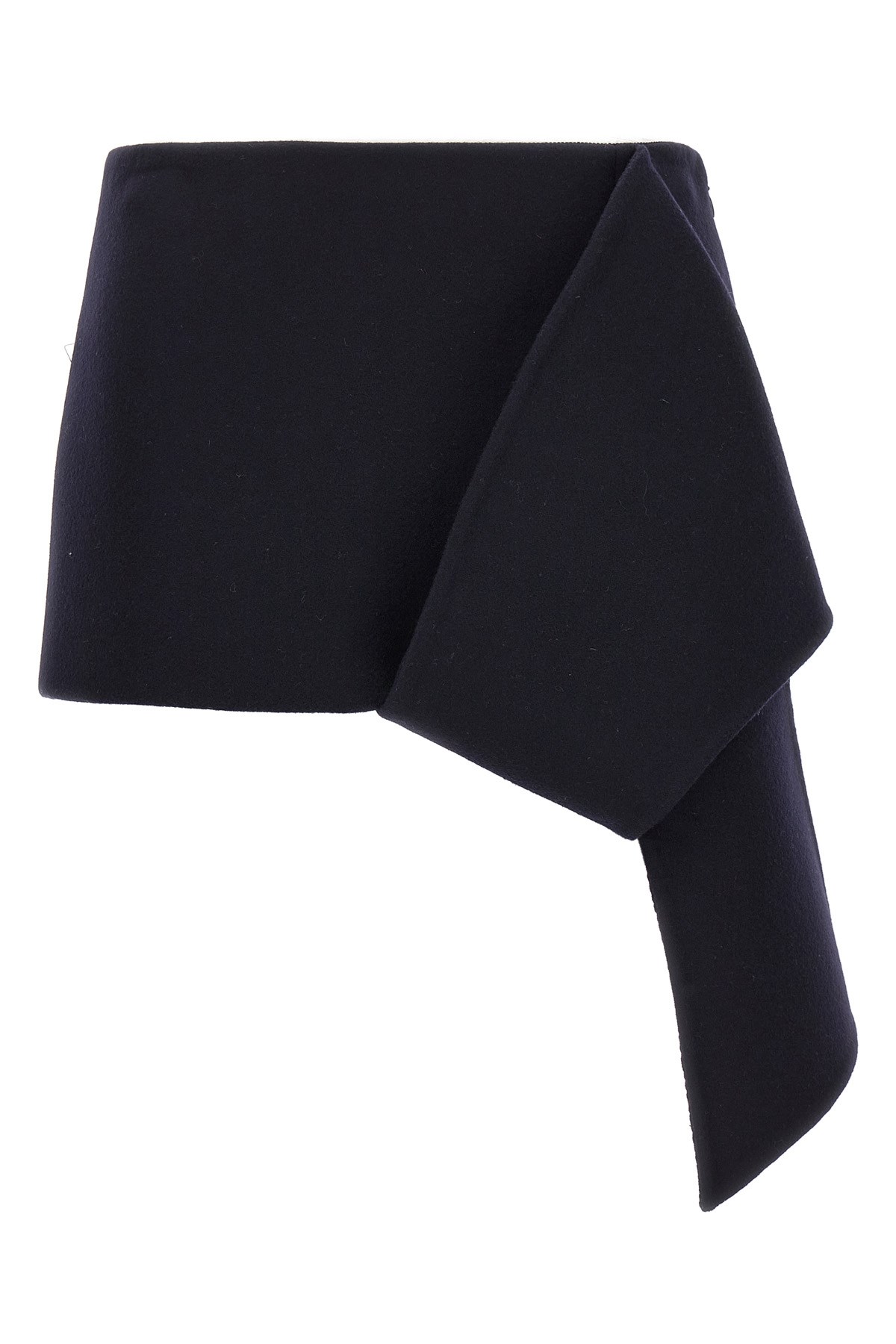 Prada Mini Wool Cashmere Draped Skirt