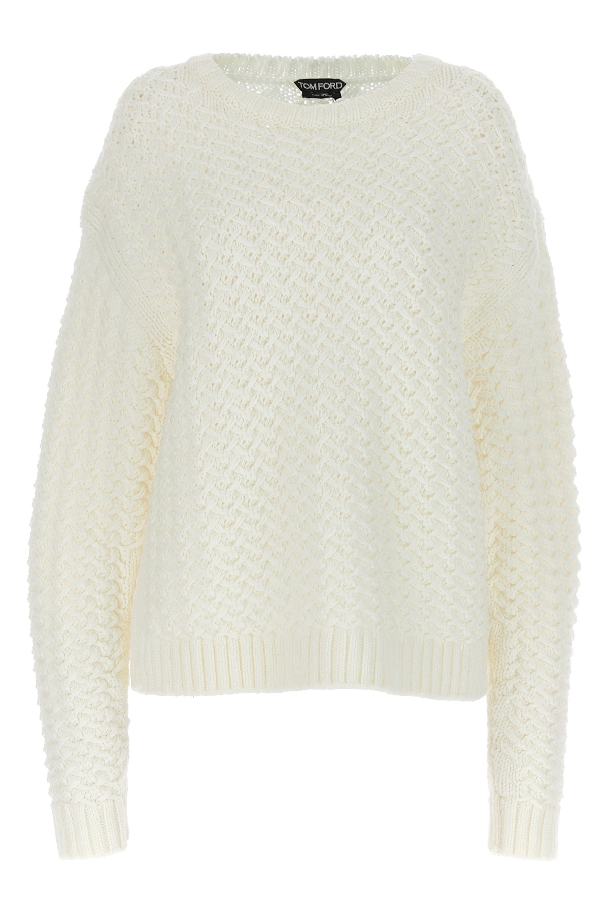 Tom Ford Crew Neck Wool Sweater With Textured Knit