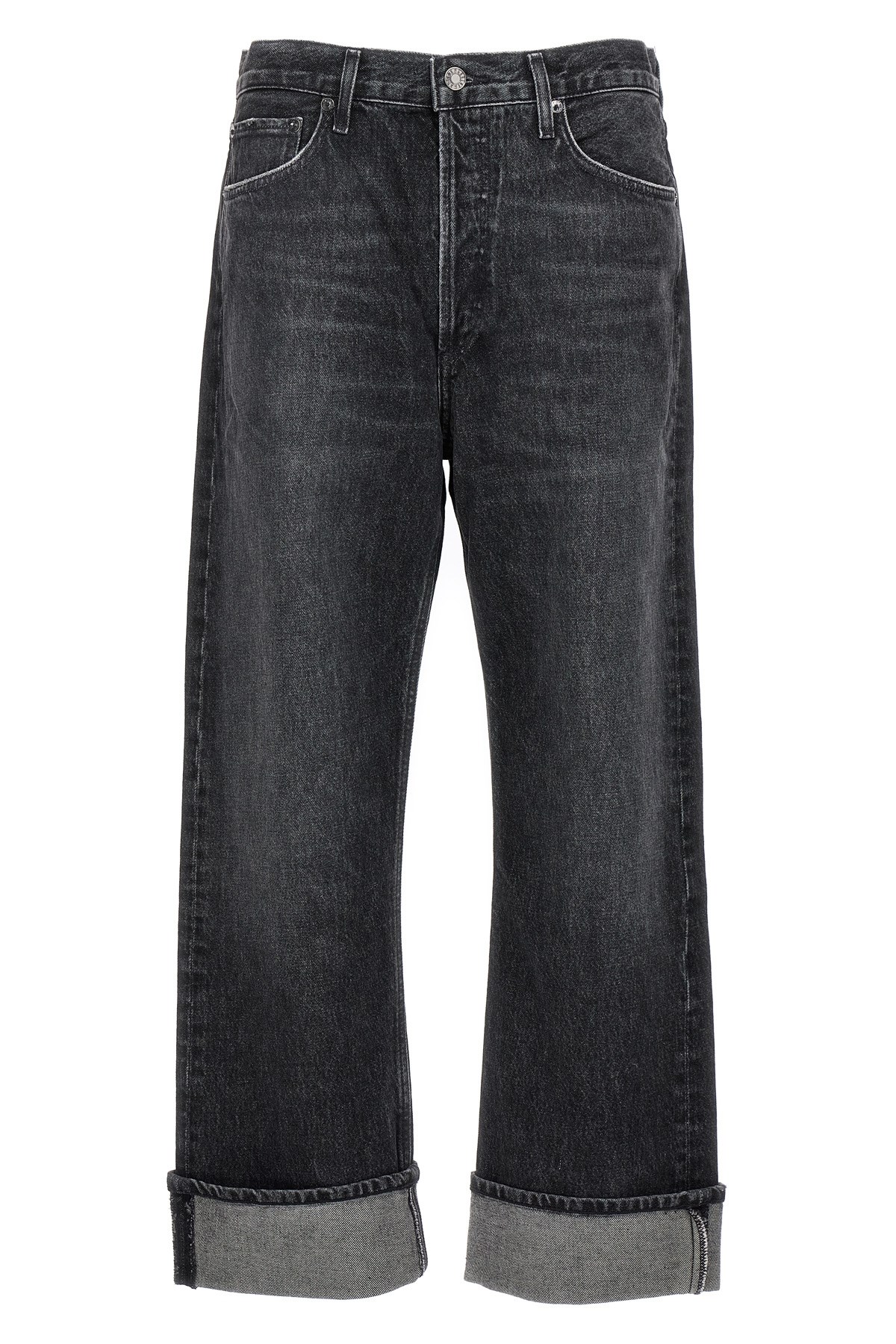 Agolde Dame Cuffed Organic Cotton Wide Leg Jeans