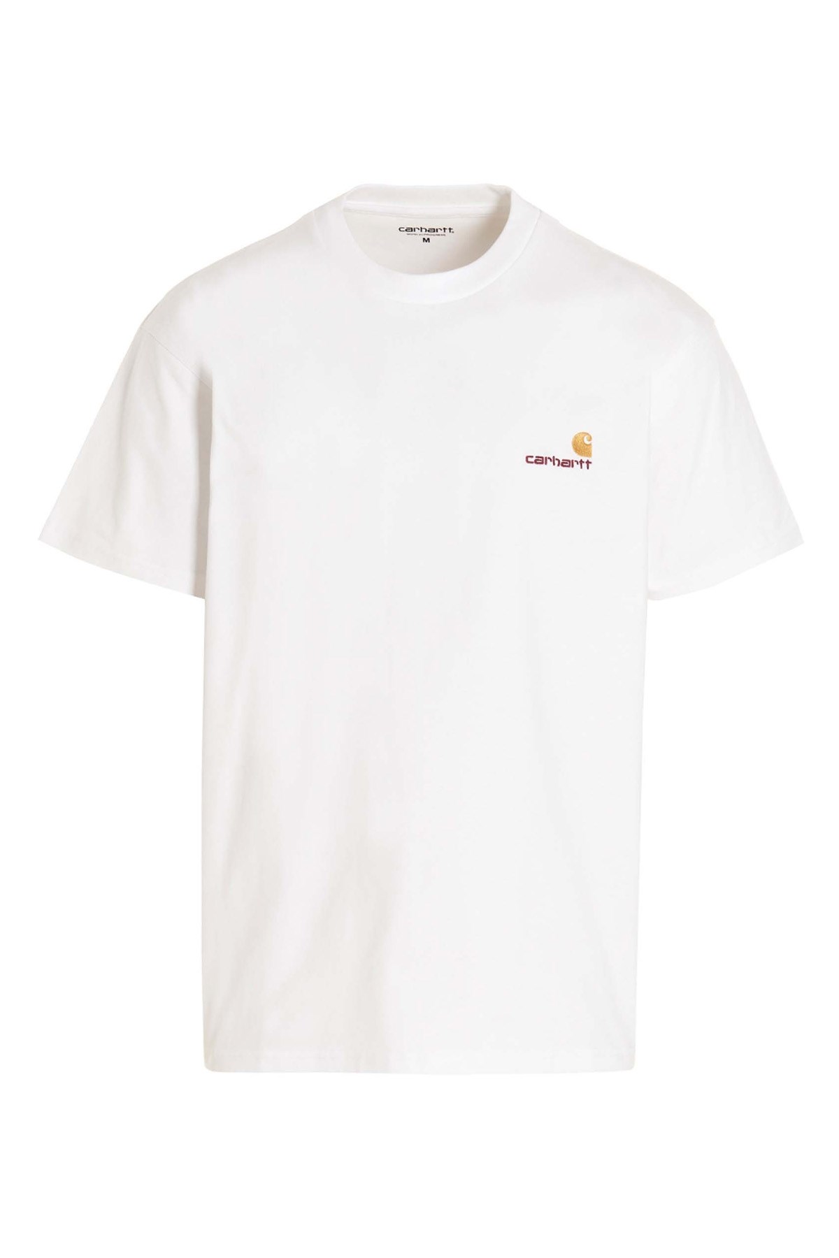 Carhartt Wip Mens White American Script Logo-embroidered Cotton-jersey T-shirt In White