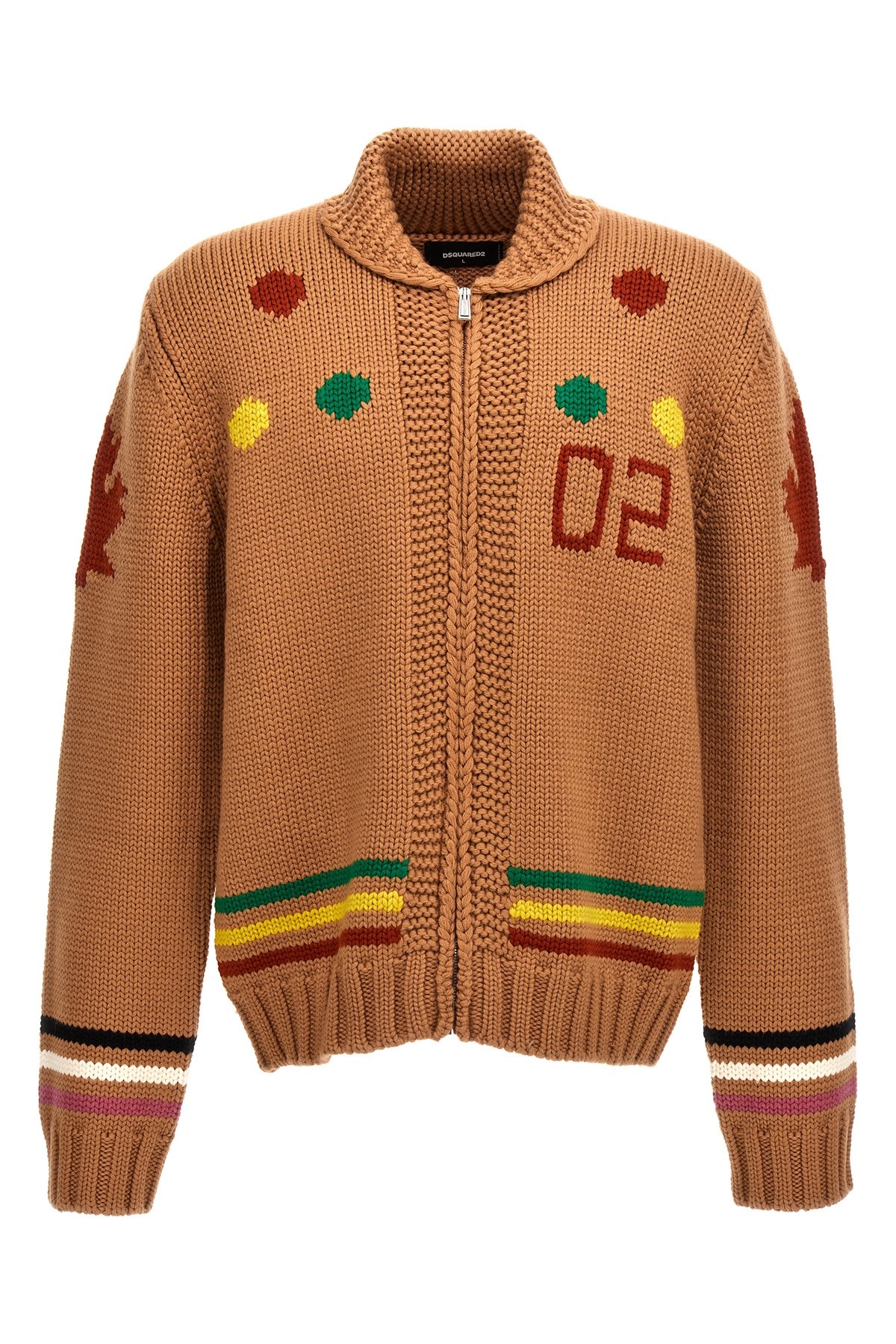 Dsquared2 Jacquard Cardigan Sweaters And Cardigans Multicolor