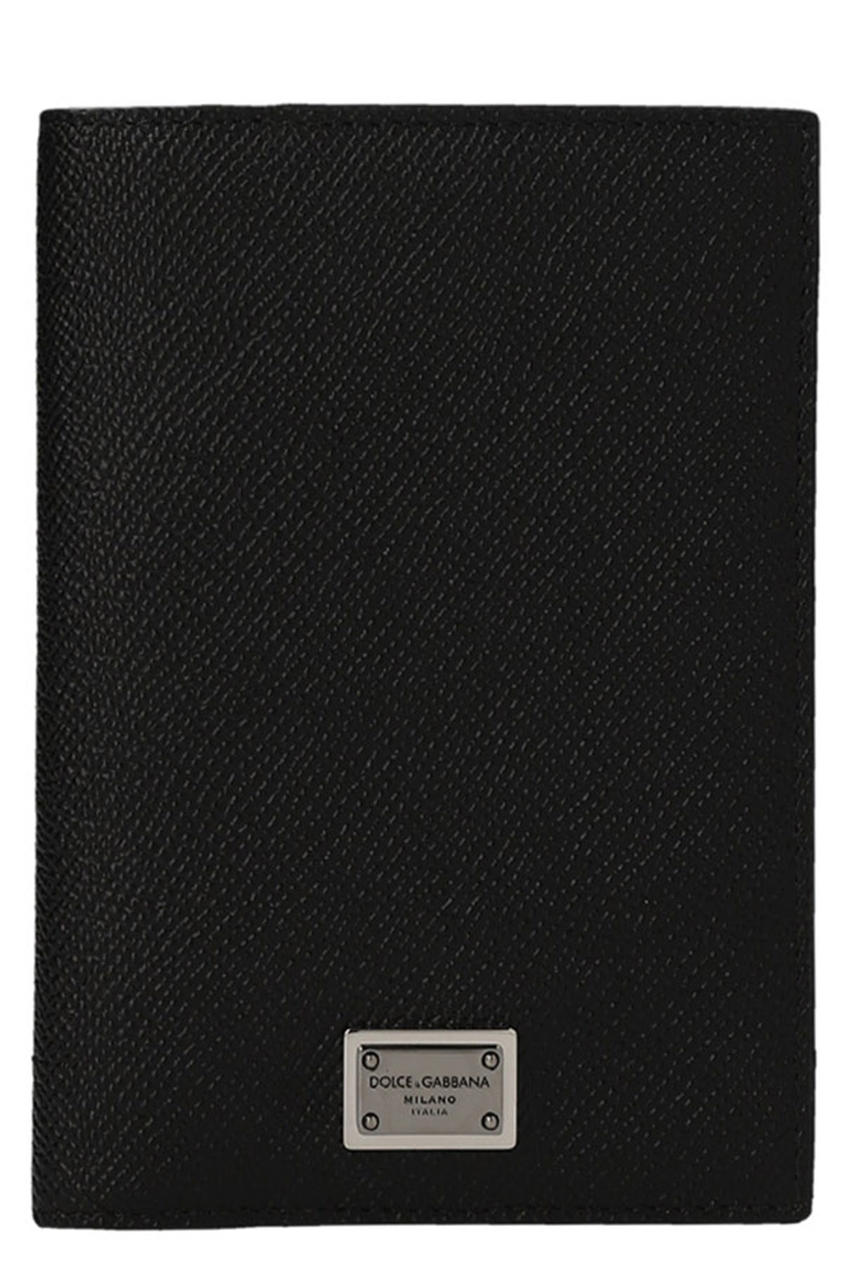 Dolce & Gabbana Logo Passport Holder In Black