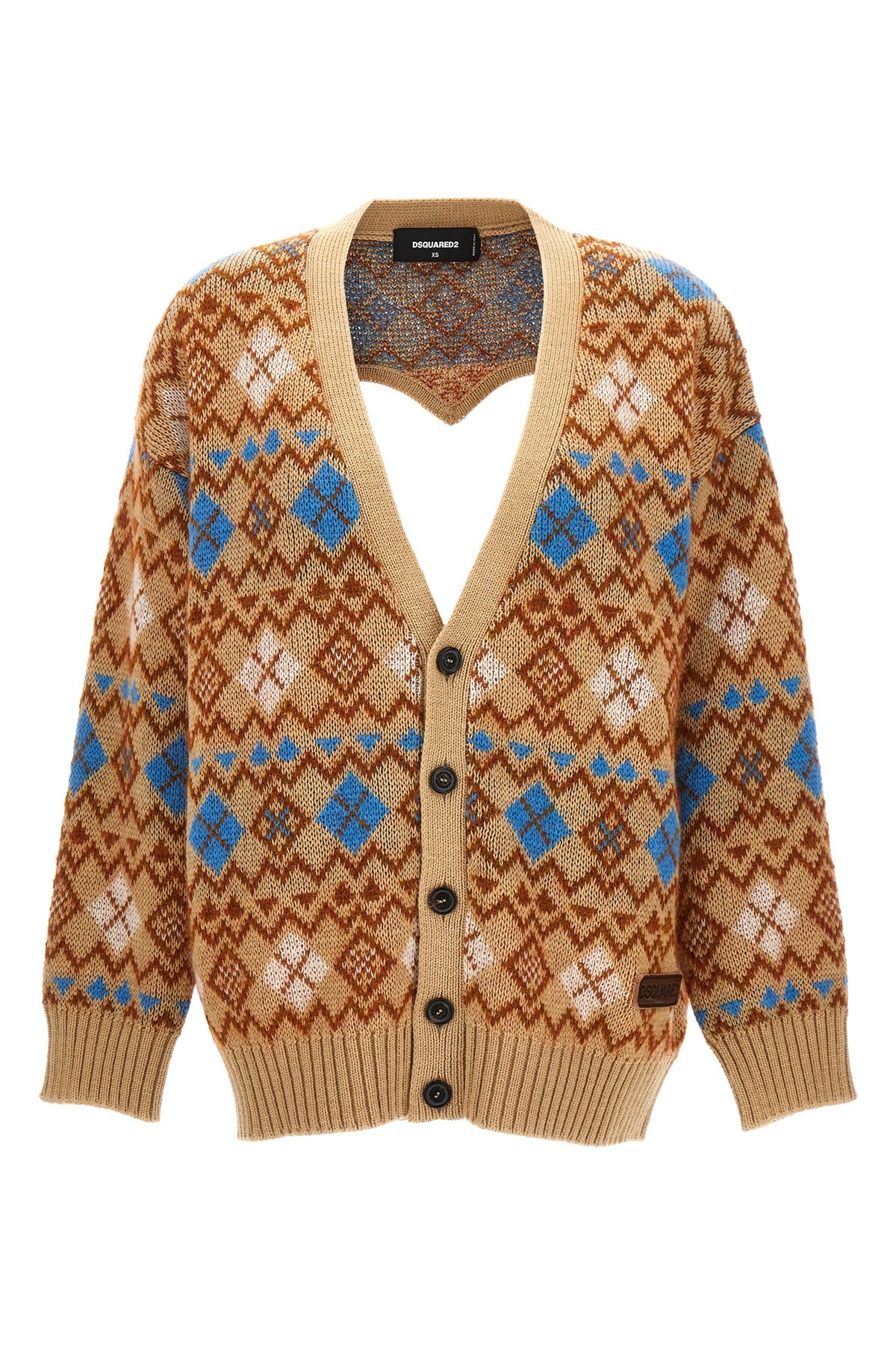 Shop Dsquared2 'heart Vintage Shetland' Cardigan