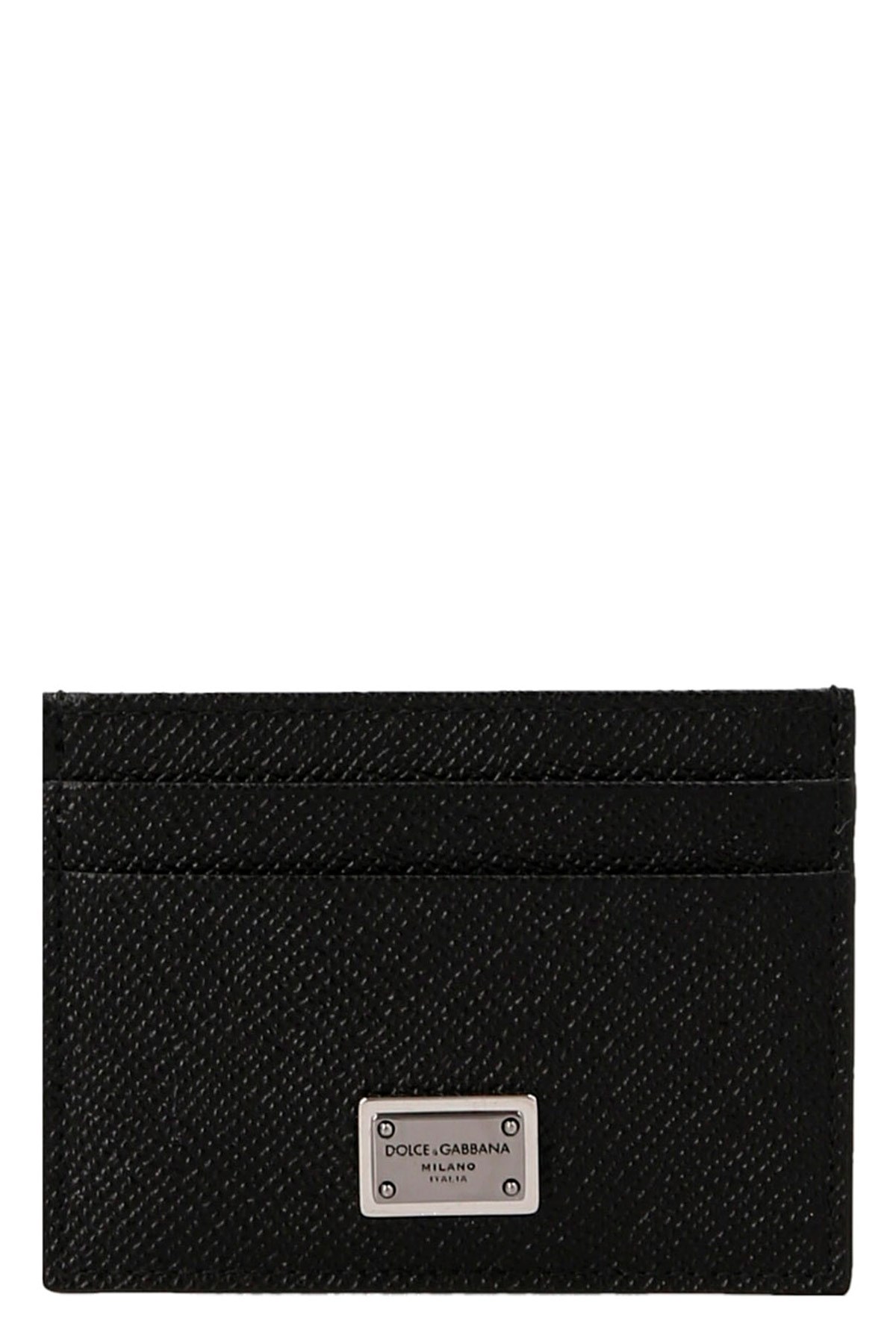 Dolce & Gabbana Black Dauphine Calfskin Card Holder