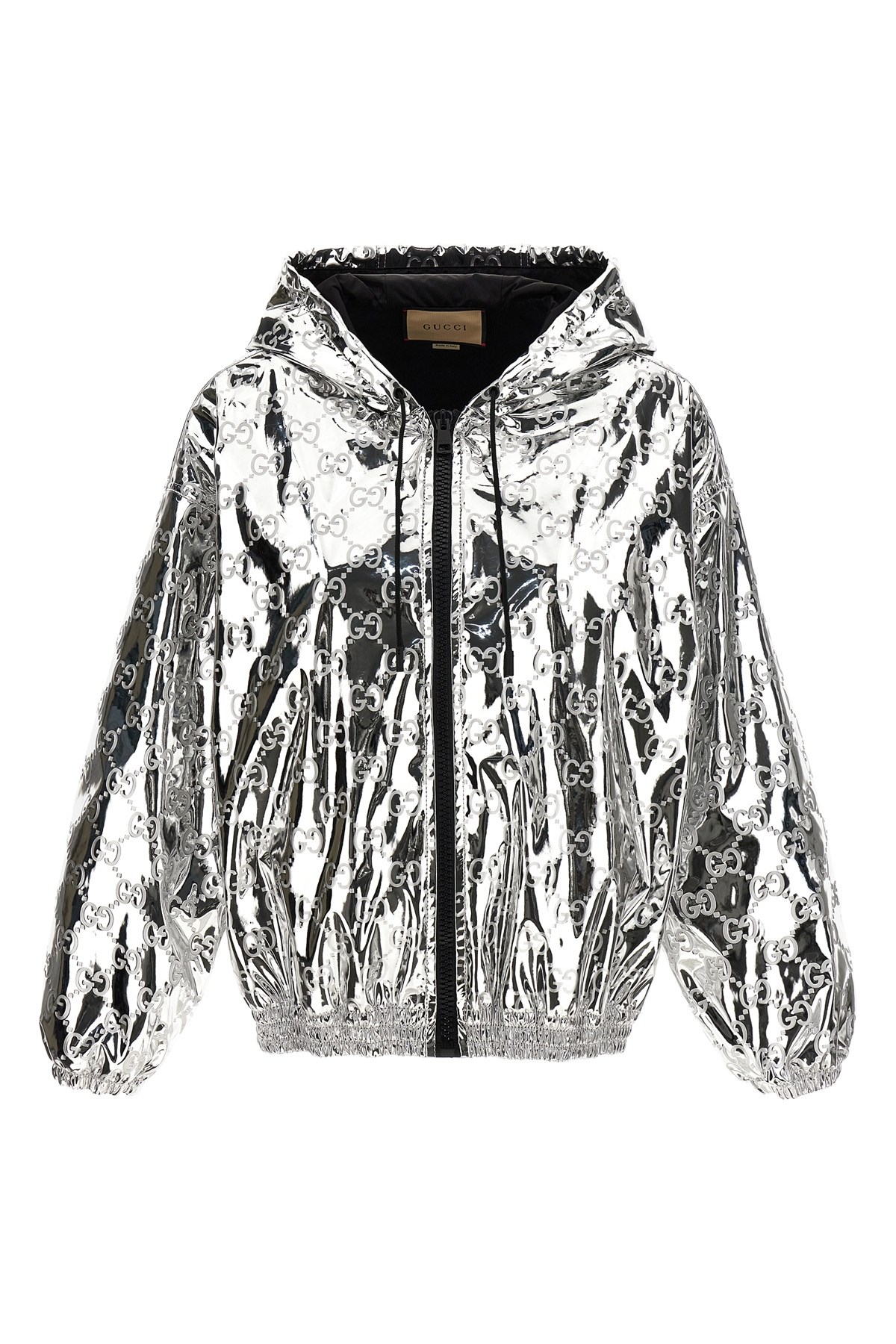 Gucci Shiny Finish Hooded Jacket With Elasticated Cuffs
