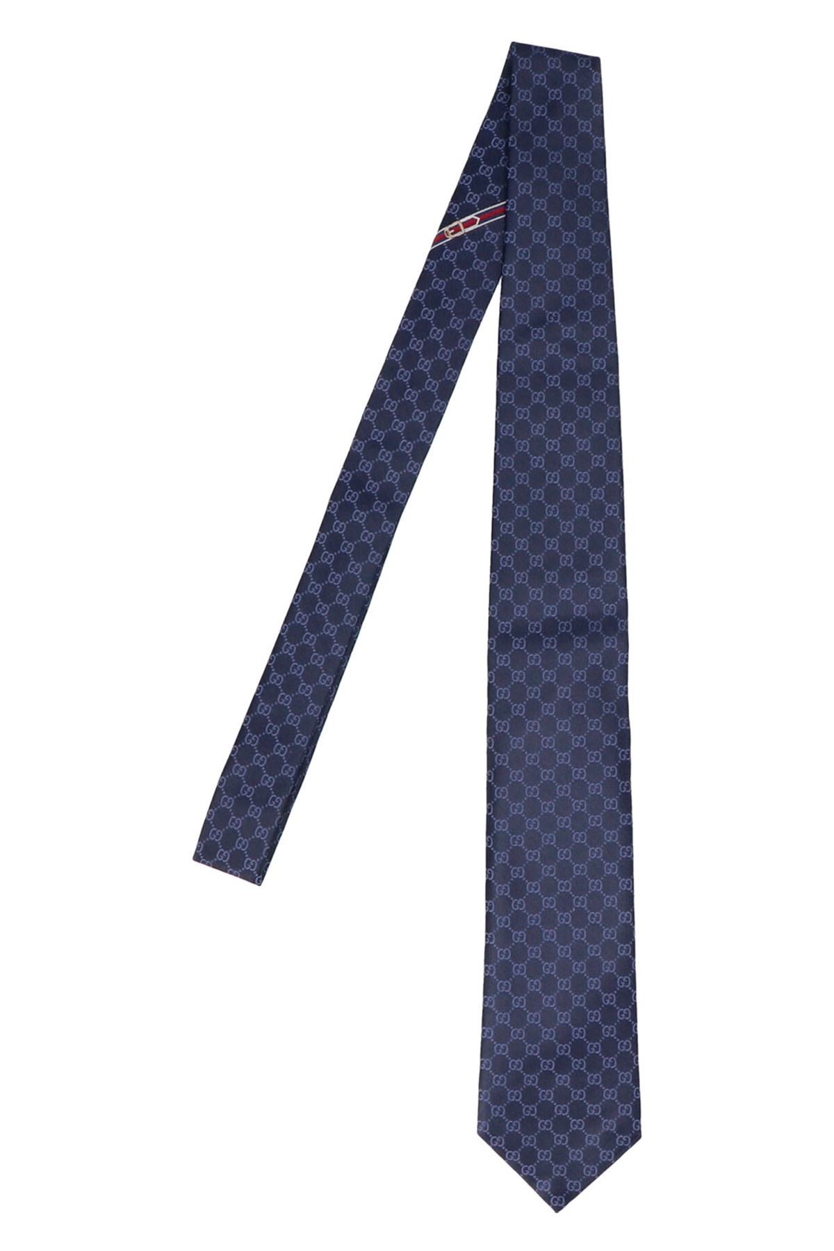 Gucci 'double G' Tie In Blue
