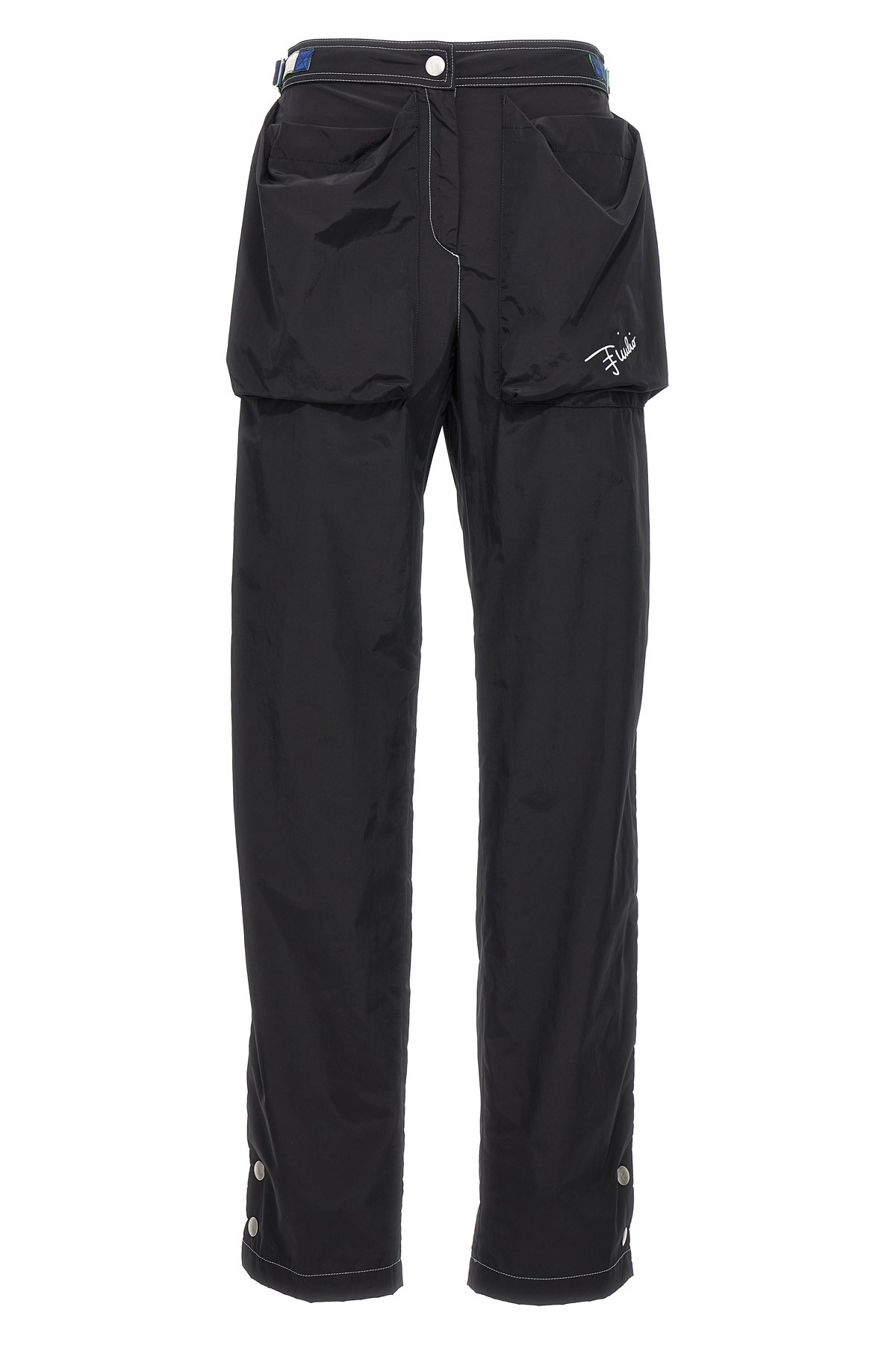 Pucci Logo Nylon Pants In Black