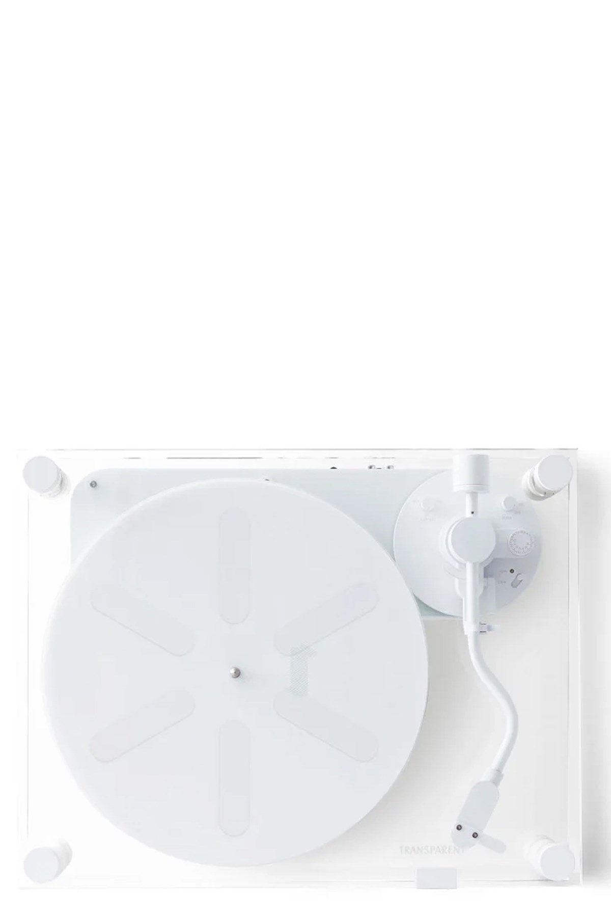 Transparent 'turntable' Turntable In White
