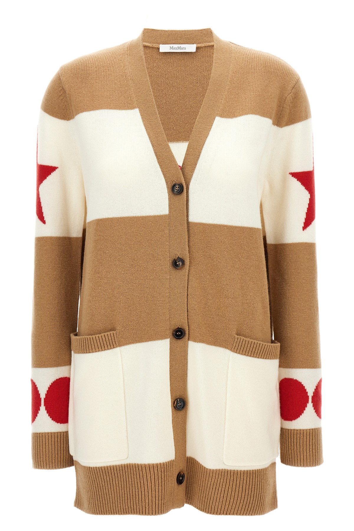 Max Mara Oversized Volume Wool And Cashmere Cardigan In Brown