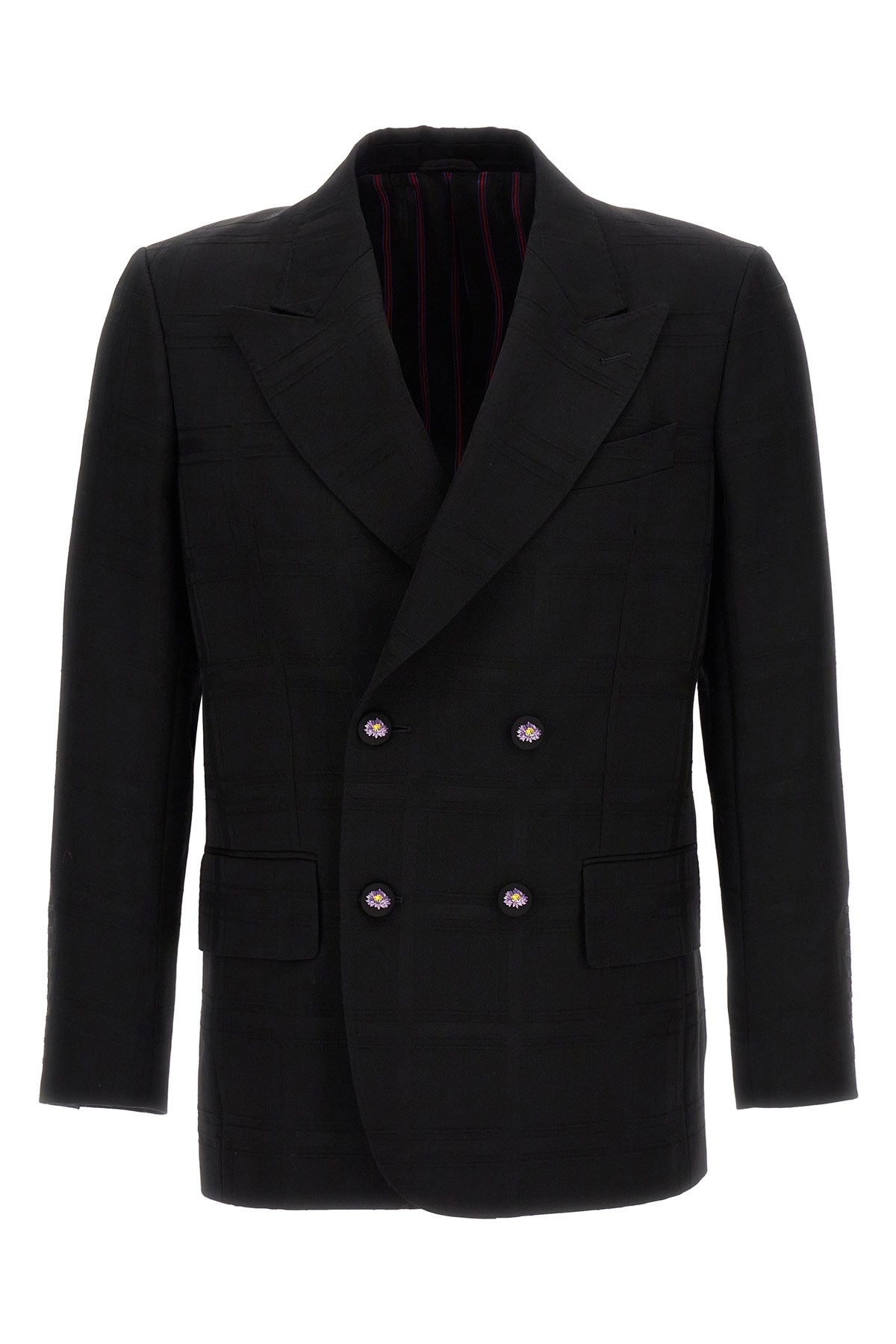 ETRO Check Double-Breasted Blazer