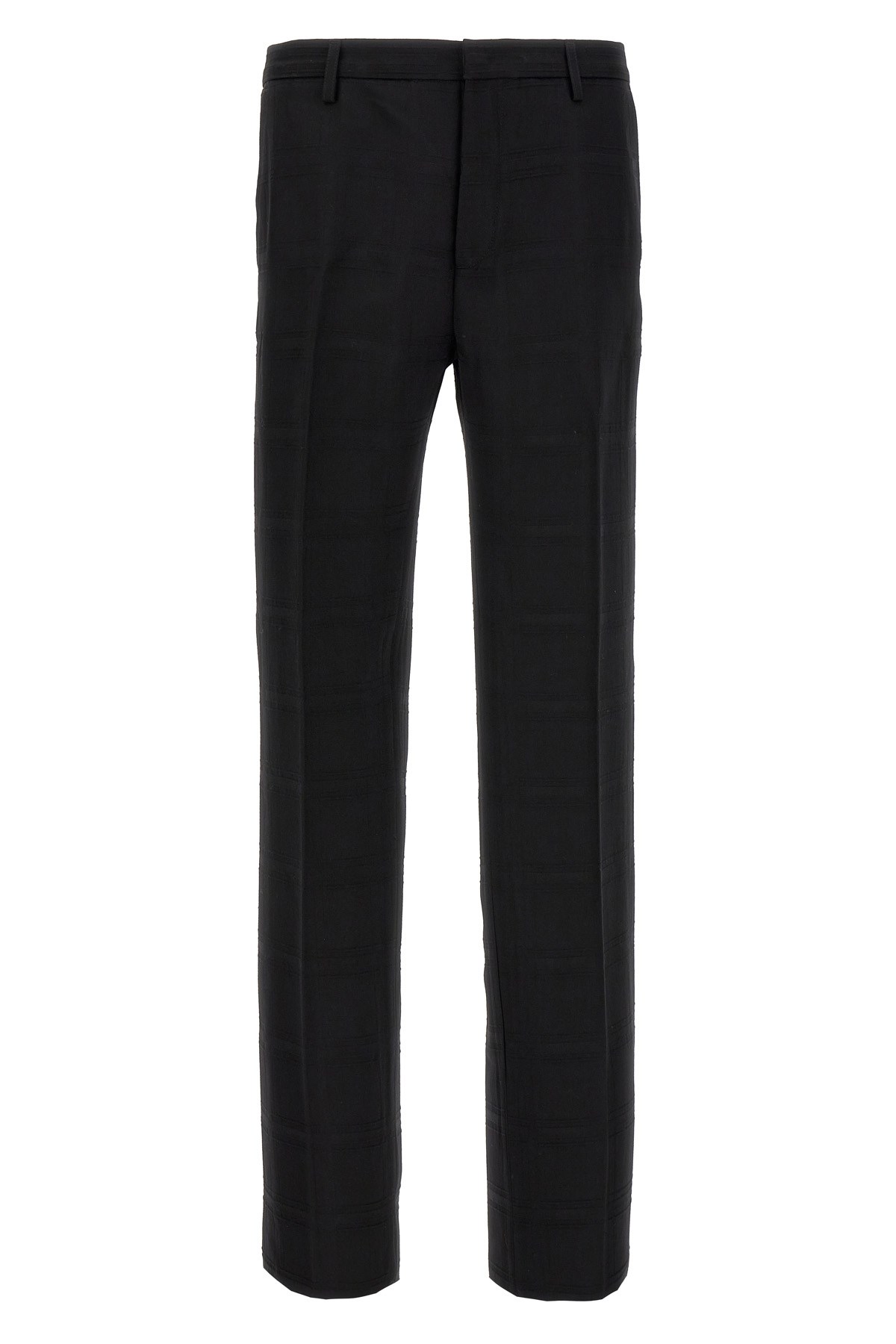 Check Wool Trousers - Size 50 IT