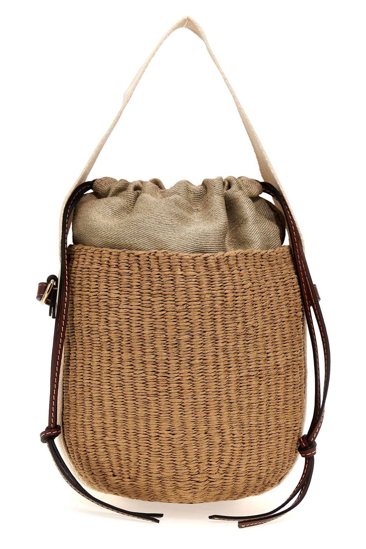Chloé 'woody' Small Bucket Bag In Sand