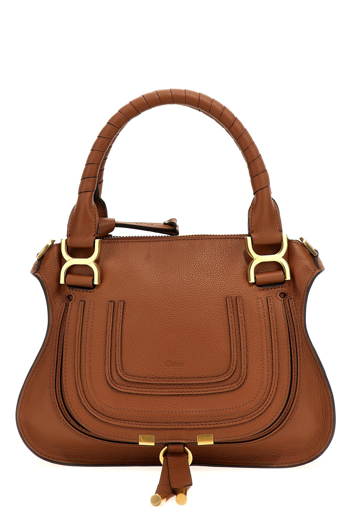 Chloé Chloe Women Brown Leather Medium Marcie Handbag In Brown