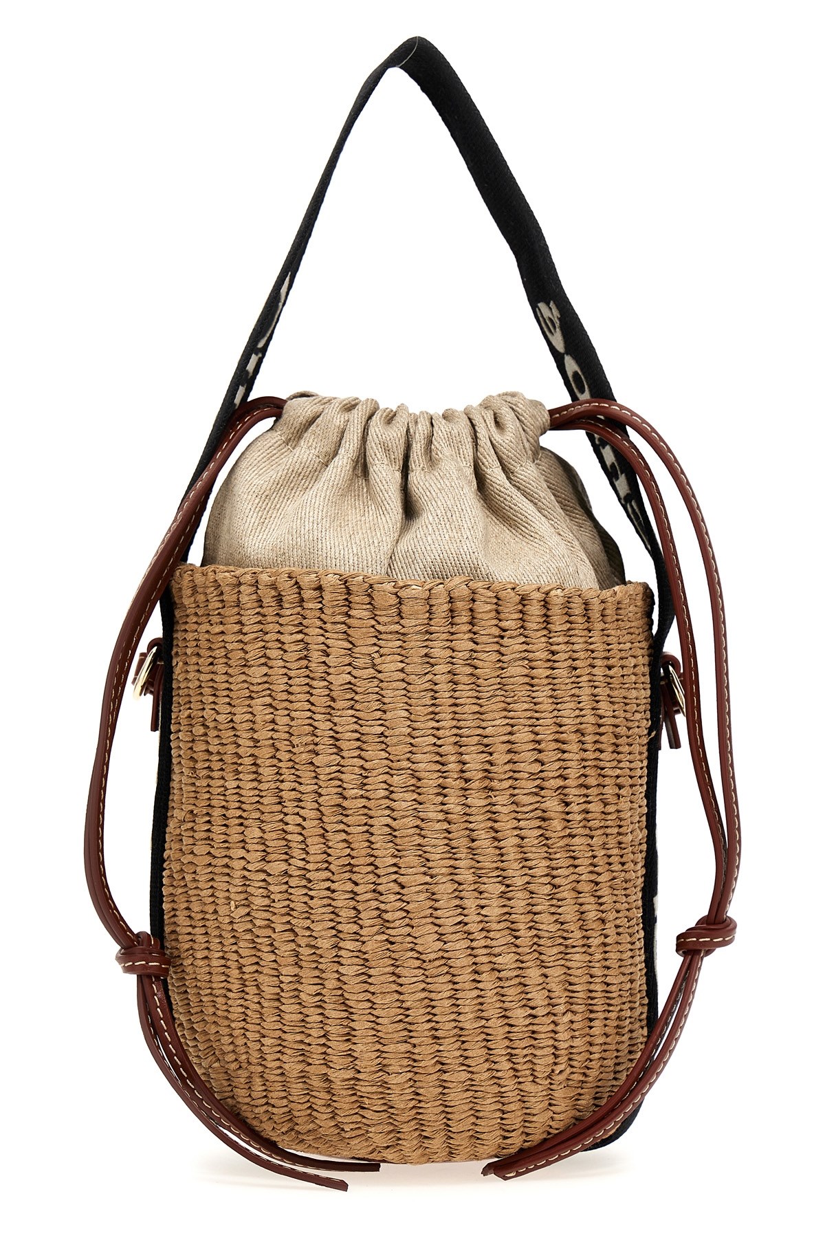 Chloé Woody Small Bucket Bag In Sand